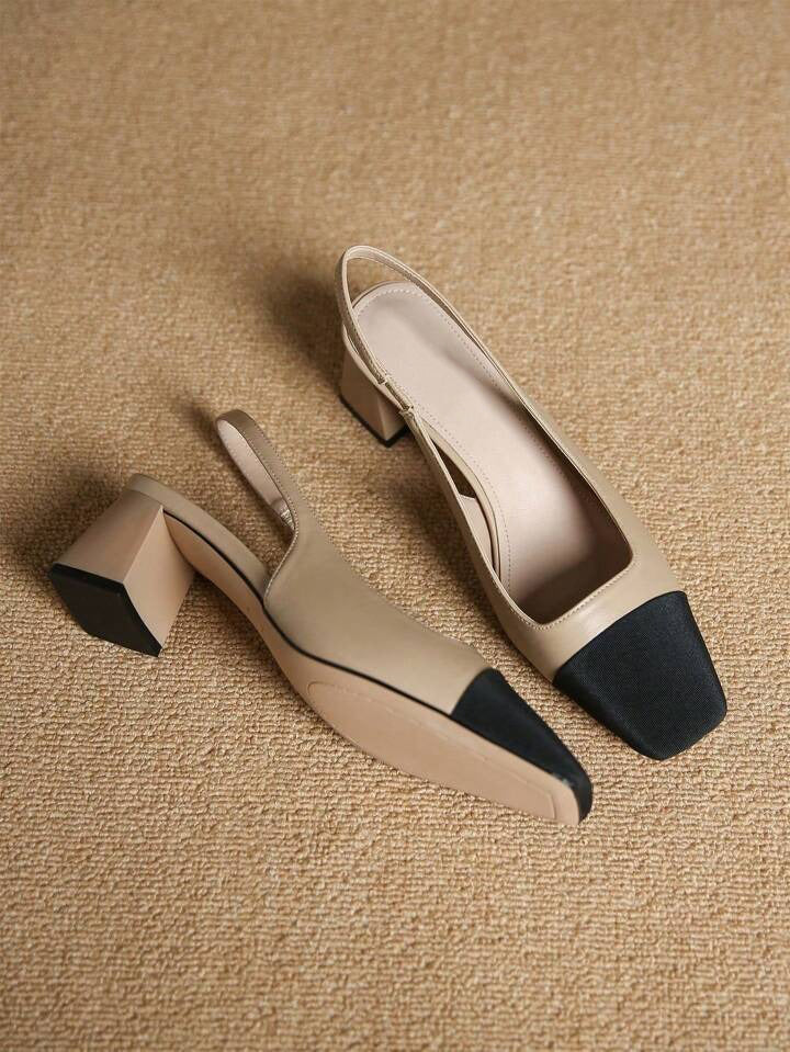 Slingback multi color block heels - Image 5
