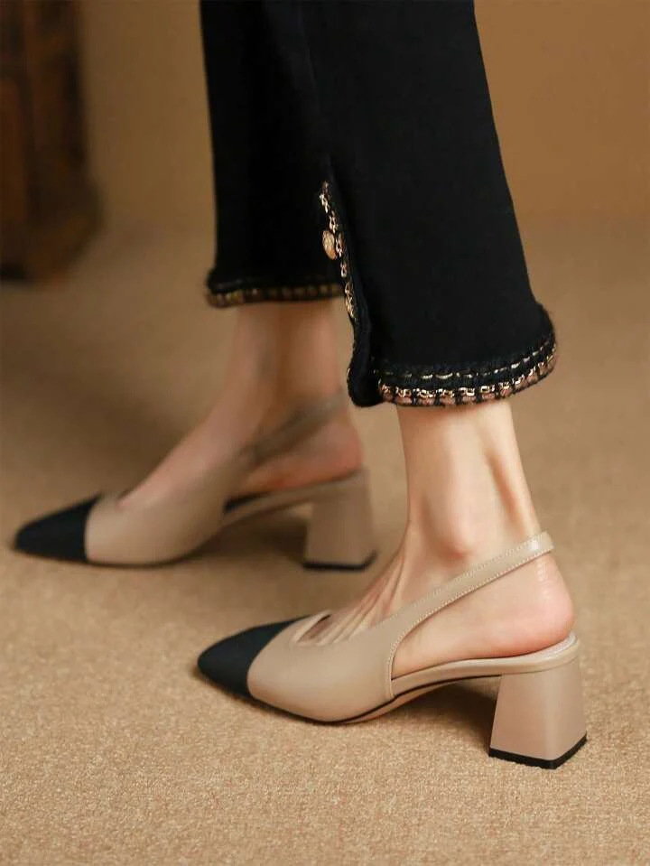 Slingback multi color block heels - Image 7