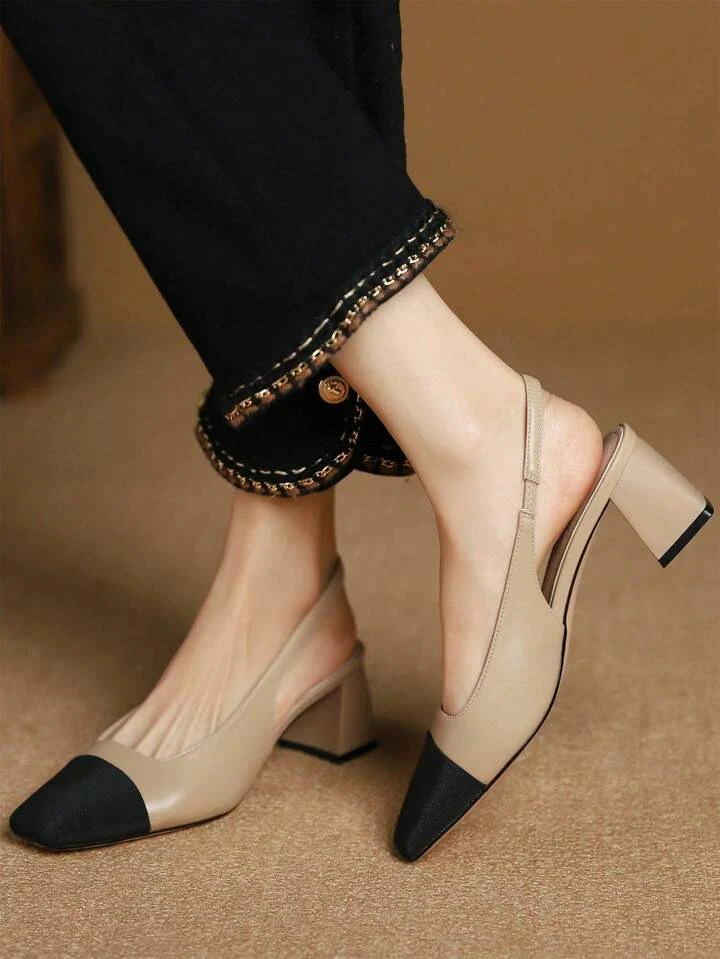 Slingback multi color block heels - Image 5