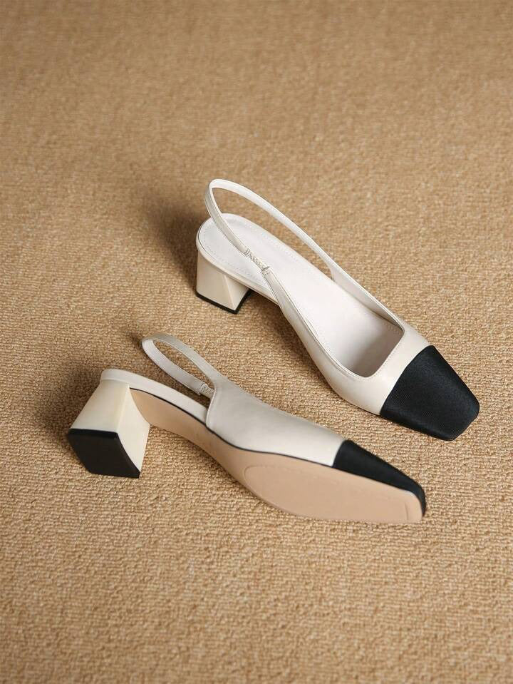 Slingback multi color block heels - Image 9