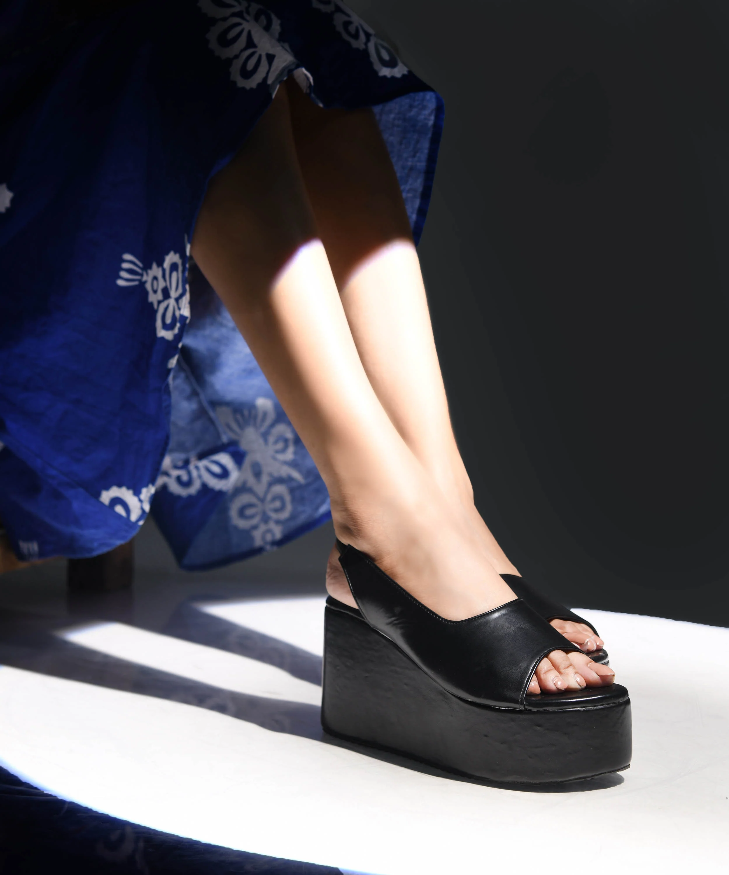 Slingback Peep-Toe Platform Sandals - Image 11