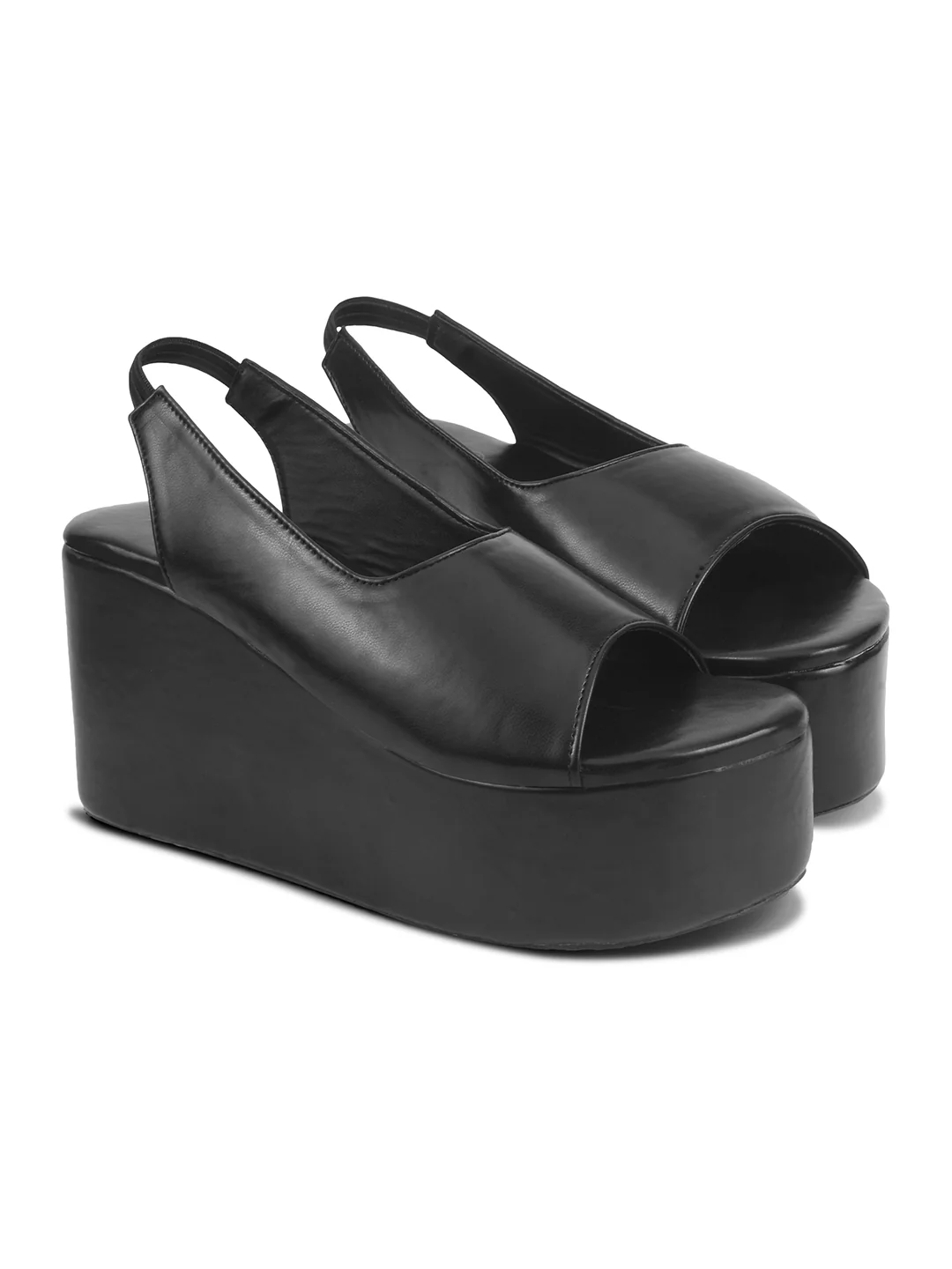 Slingback Peep-Toe Platform Sandals - Image 12