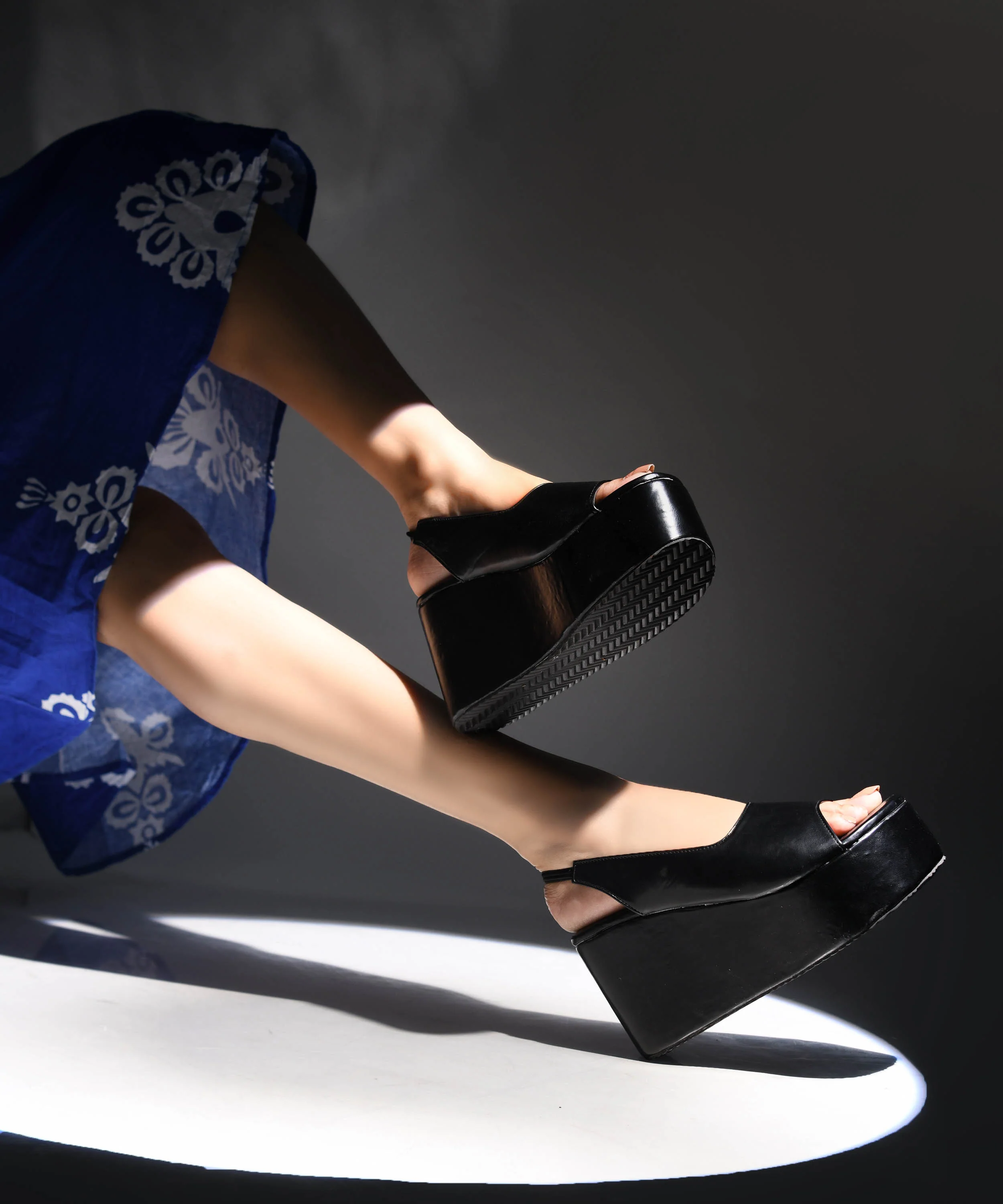 Slingback Peep-Toe Platform Sandals - Image 2