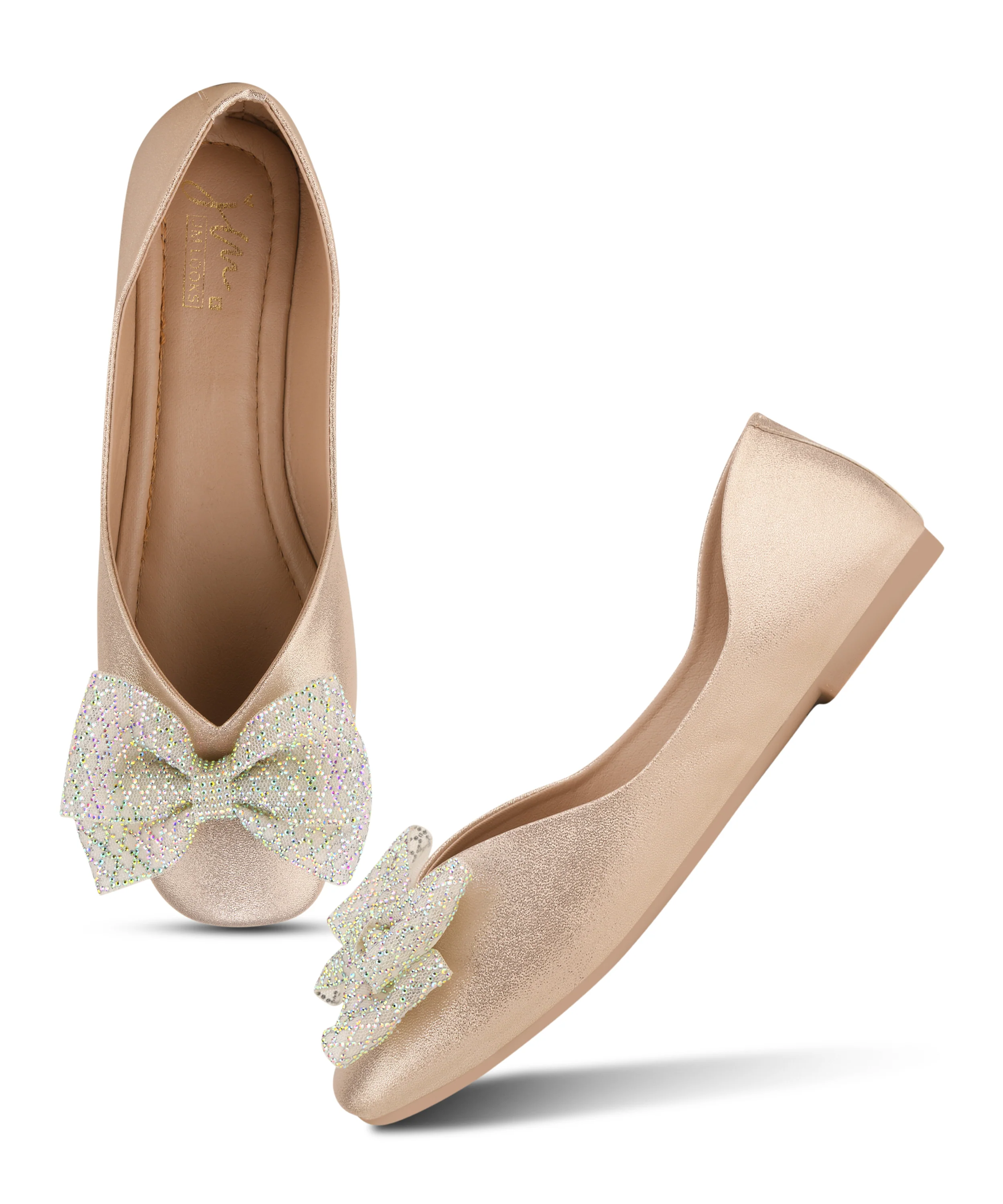 Slip-On Ballerina Flats with Decorative Bow & Soft Footbed - Image 12