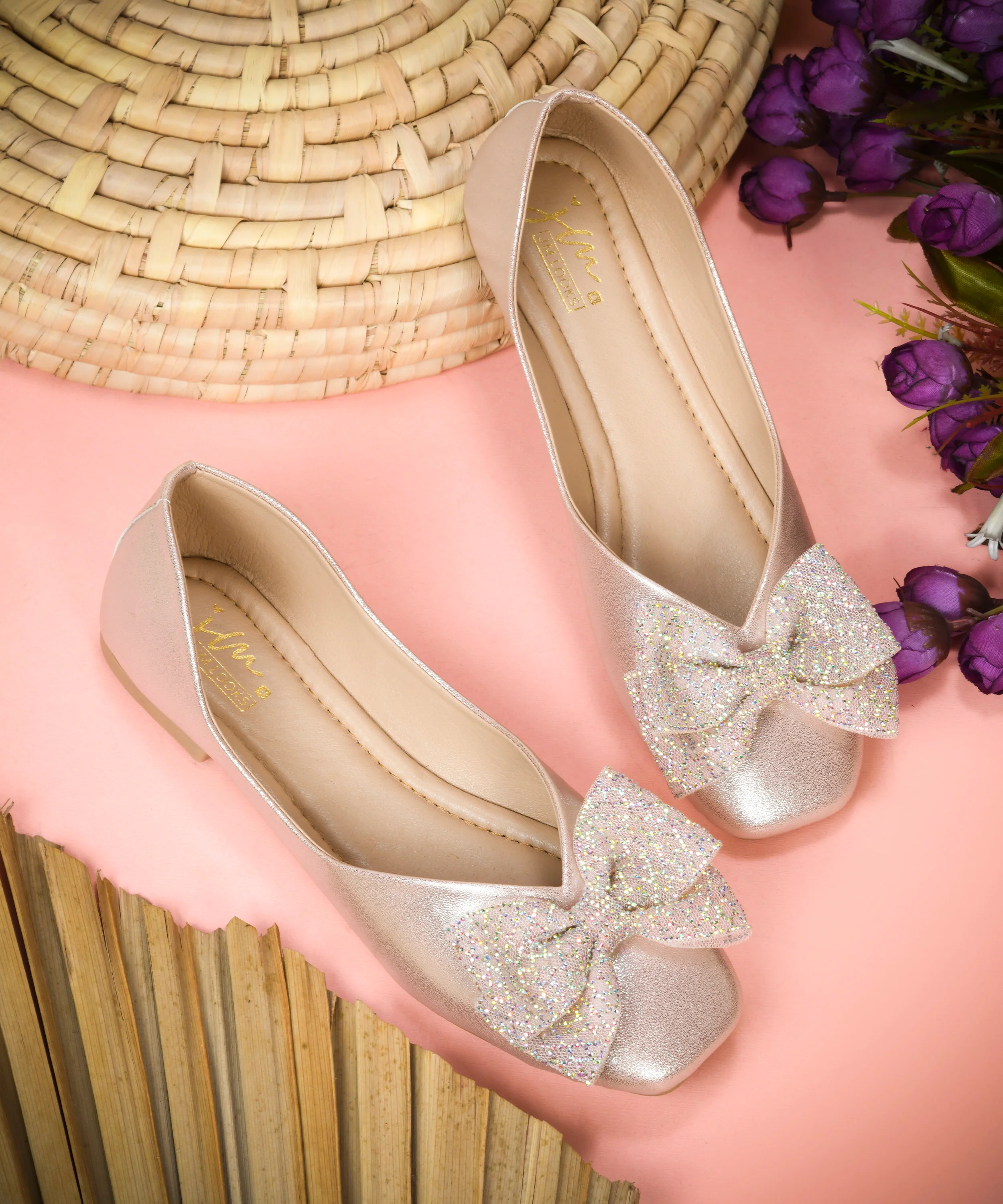 Slip-On Ballerina Flats with Decorative Bow & Soft Footbed - Image 13
