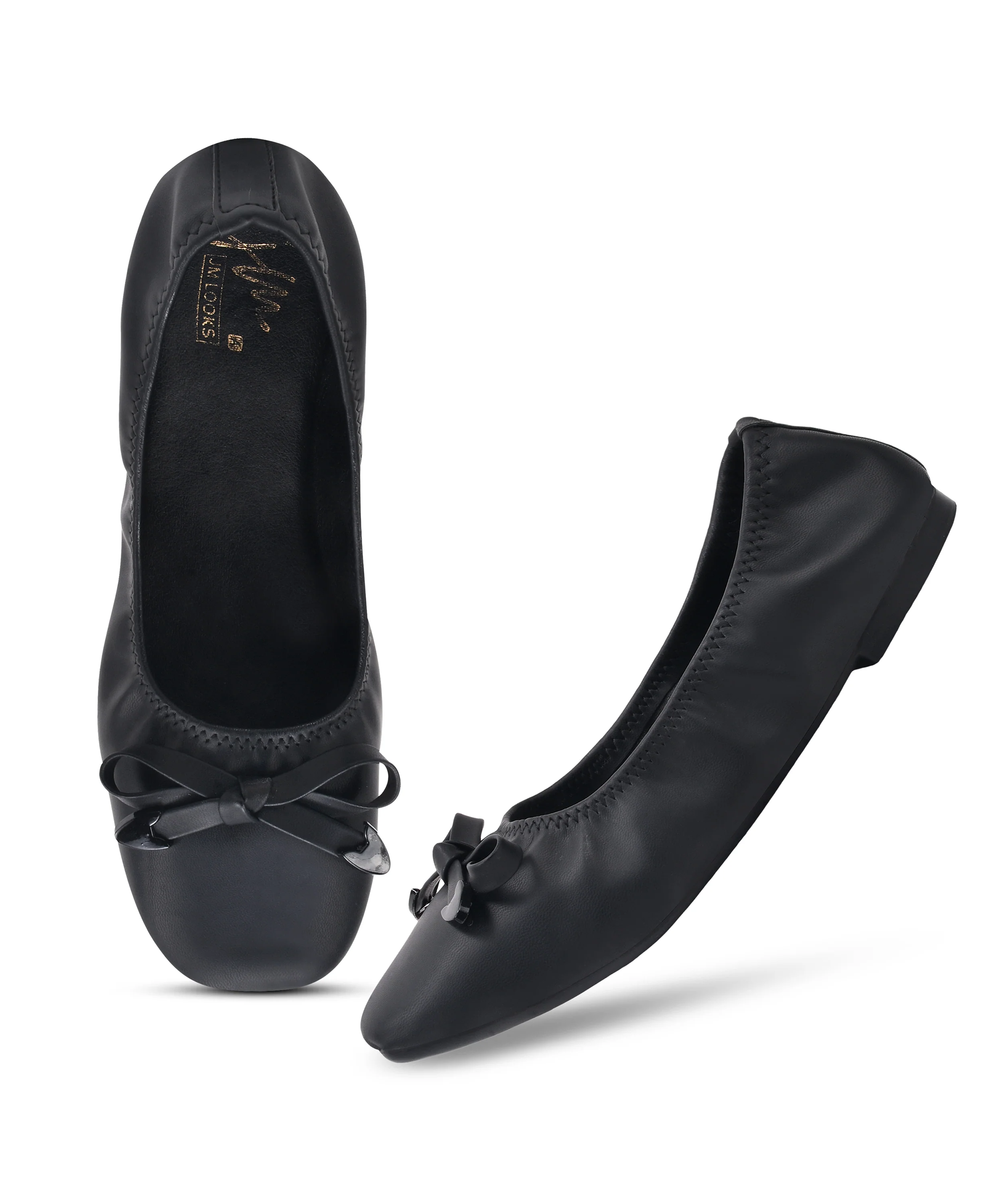 Slip-On Ballerinas with Bow Accent - Image 11
