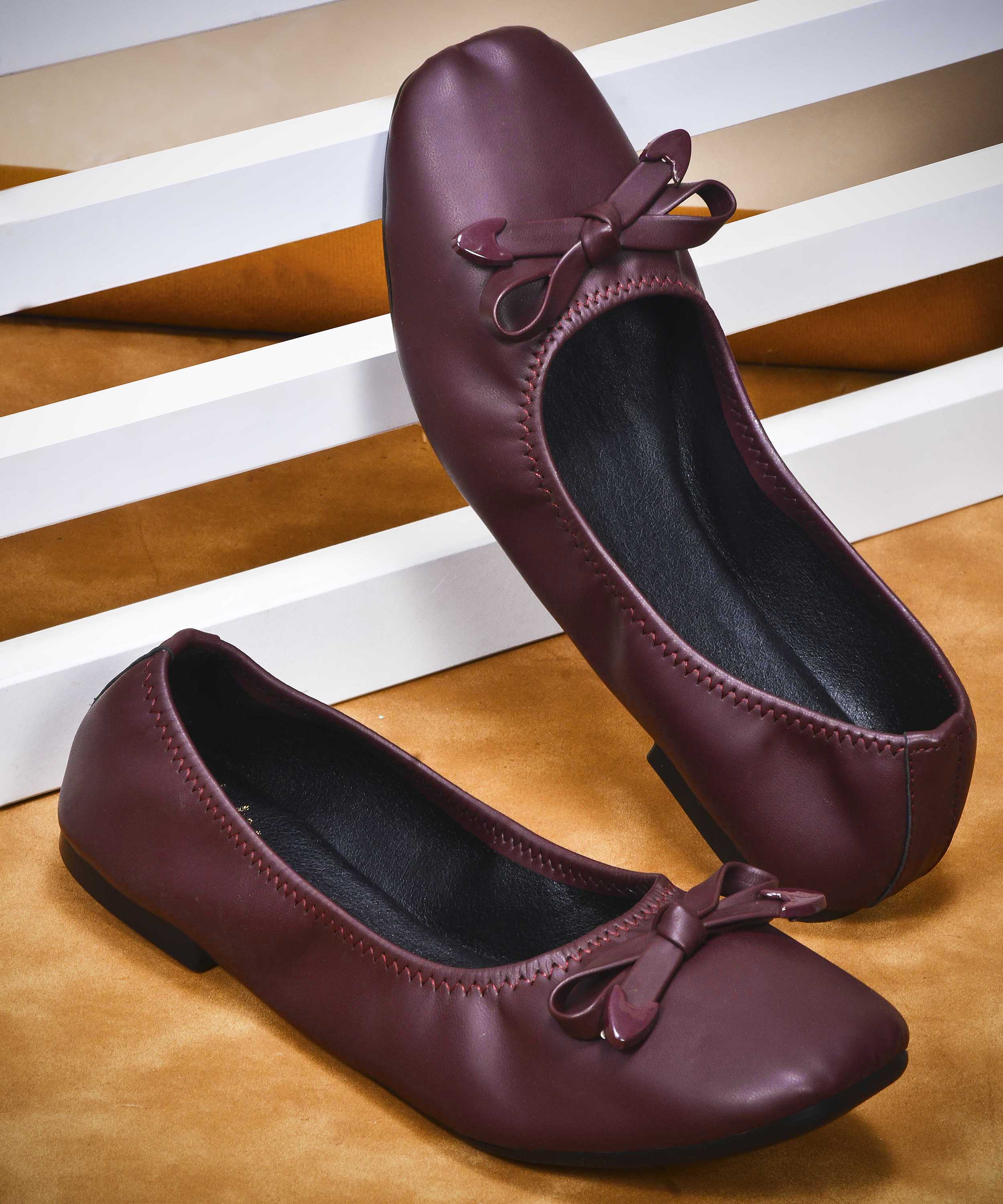 Slip-On Ballerinas with Bow Accent - Image 13
