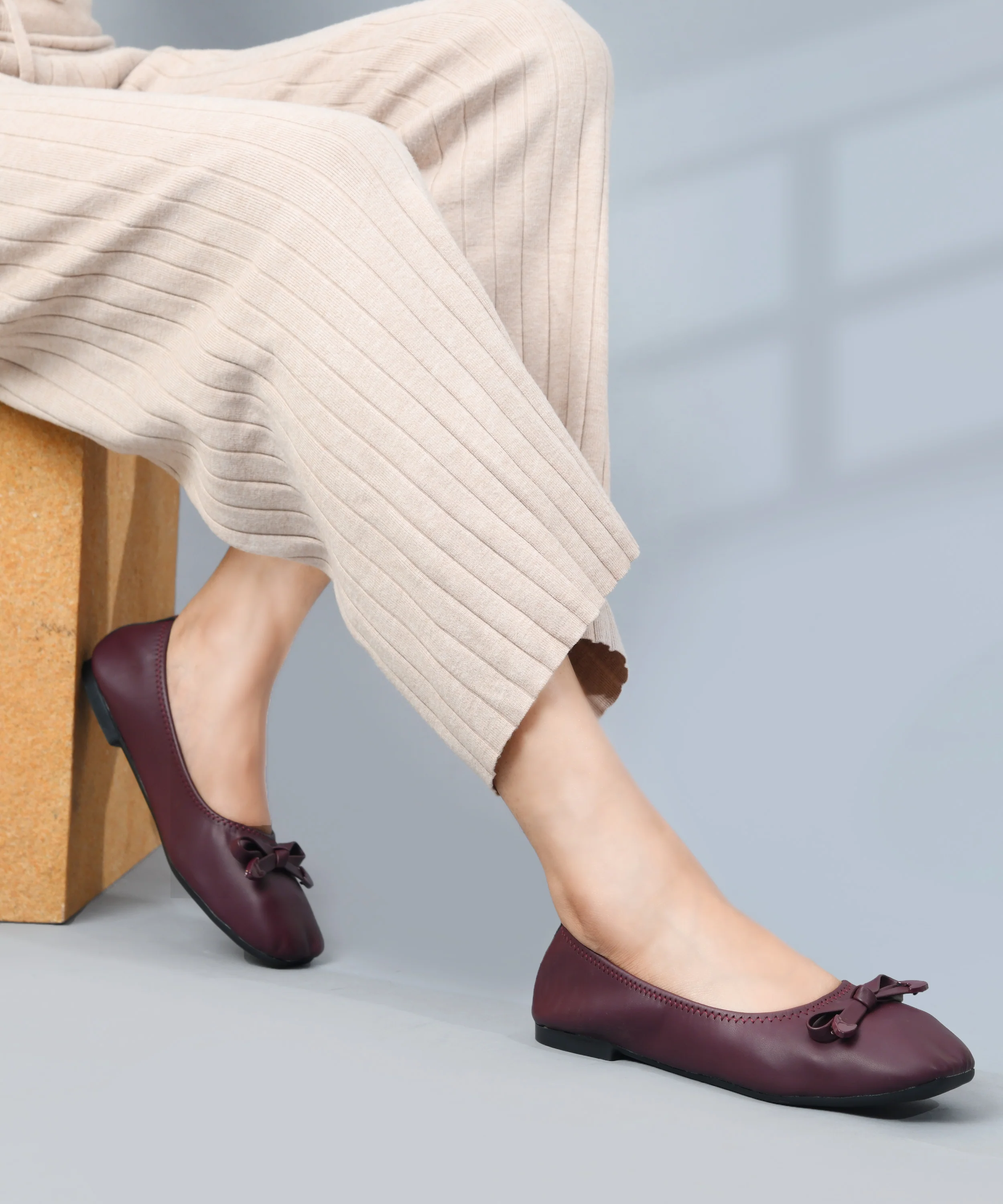 Slip-On Ballerinas with Bow Accent - Image 16
