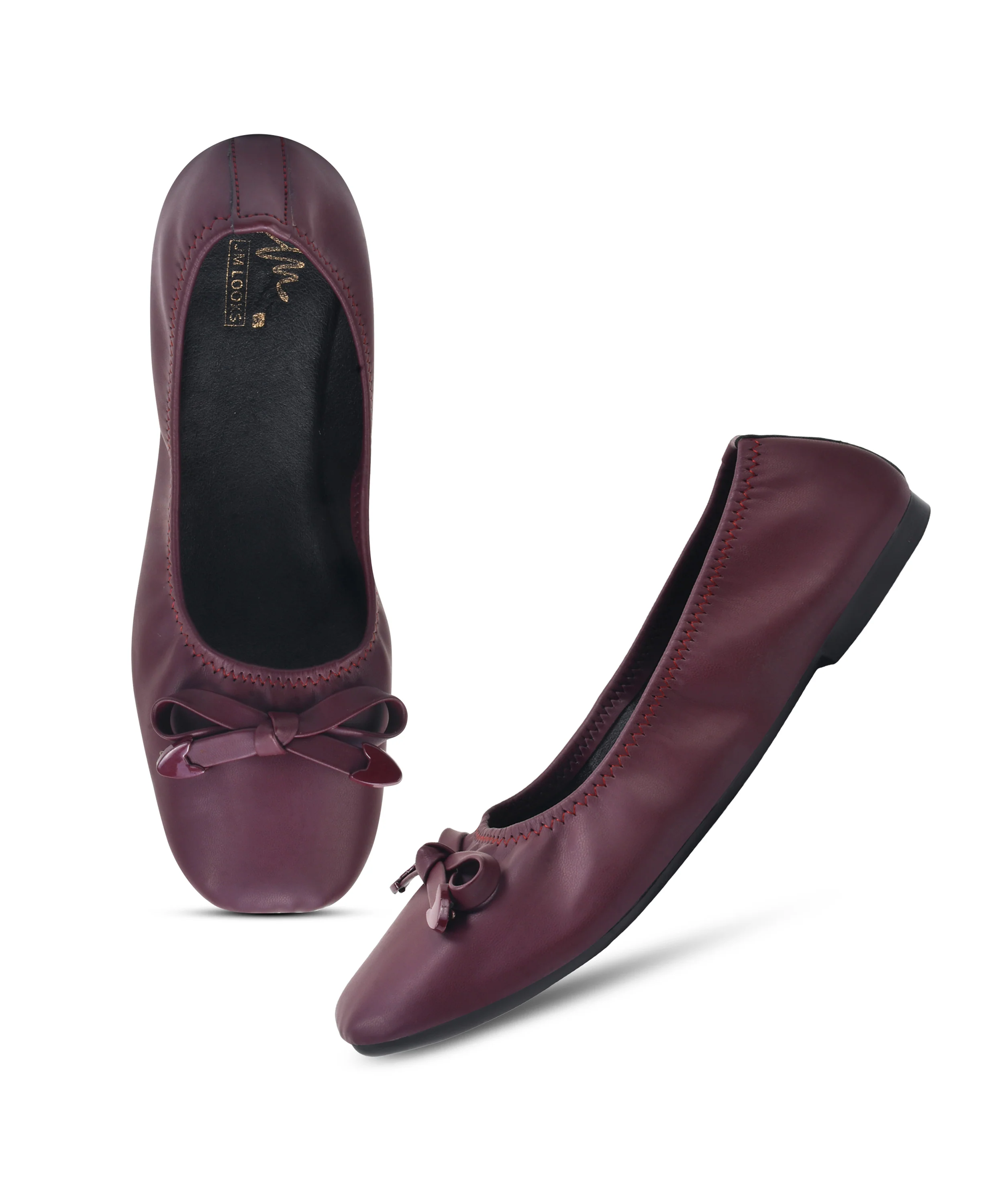 Slip-On Ballerinas with Bow Accent - Image 17
