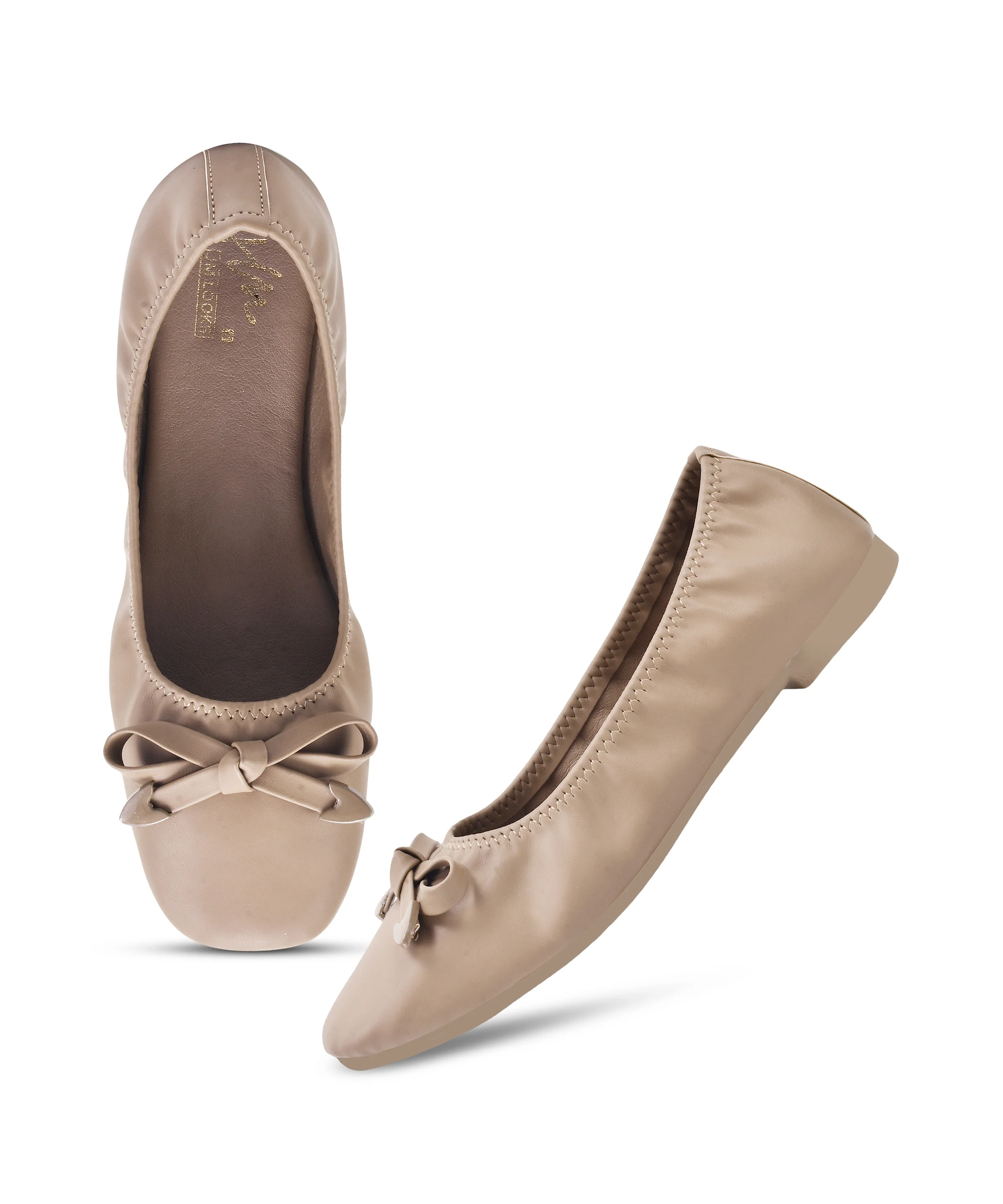 Slip-On Ballerinas with Bow Accent - Image 5