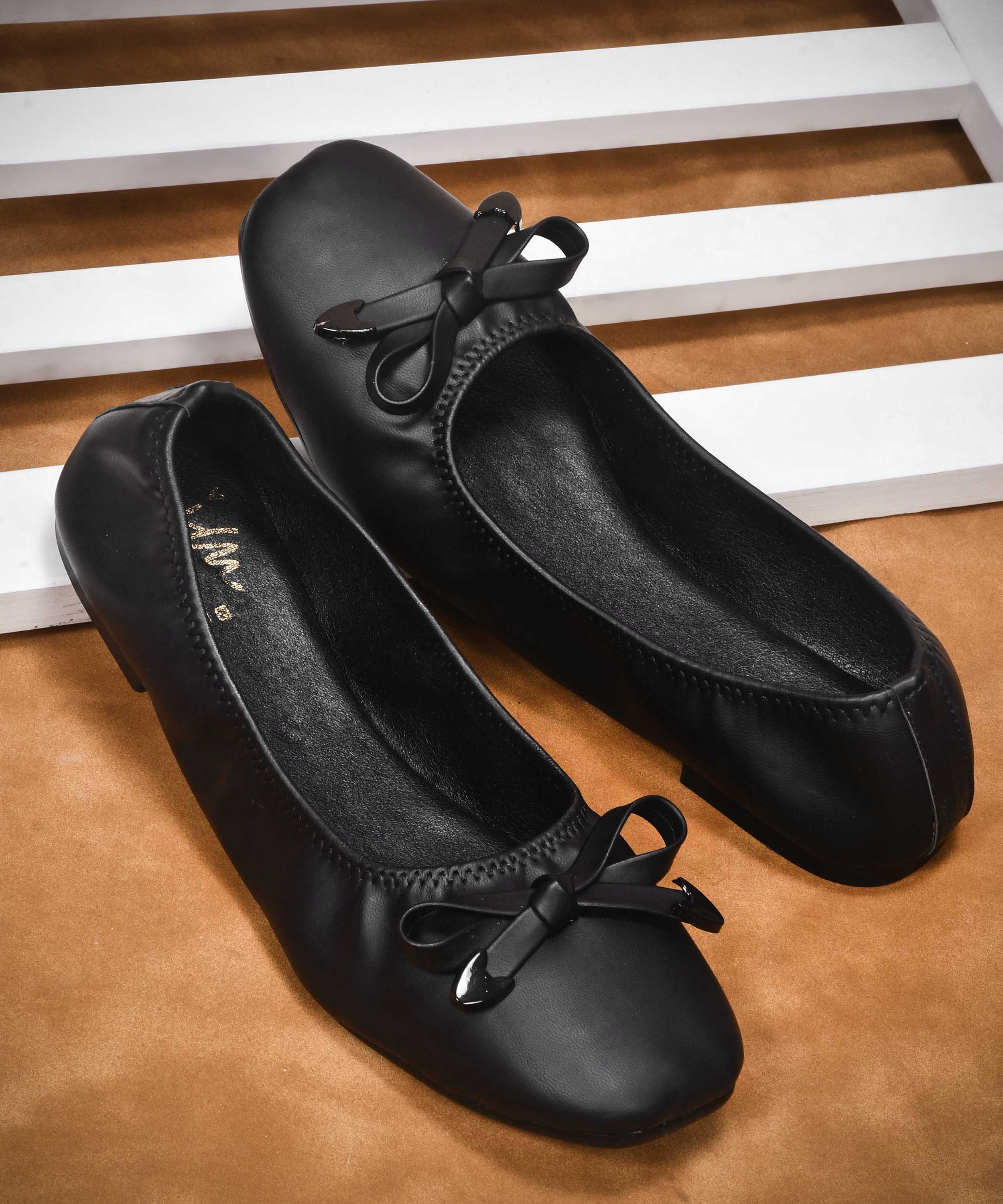 Slip-On Ballerinas with Bow Accent - Image 7