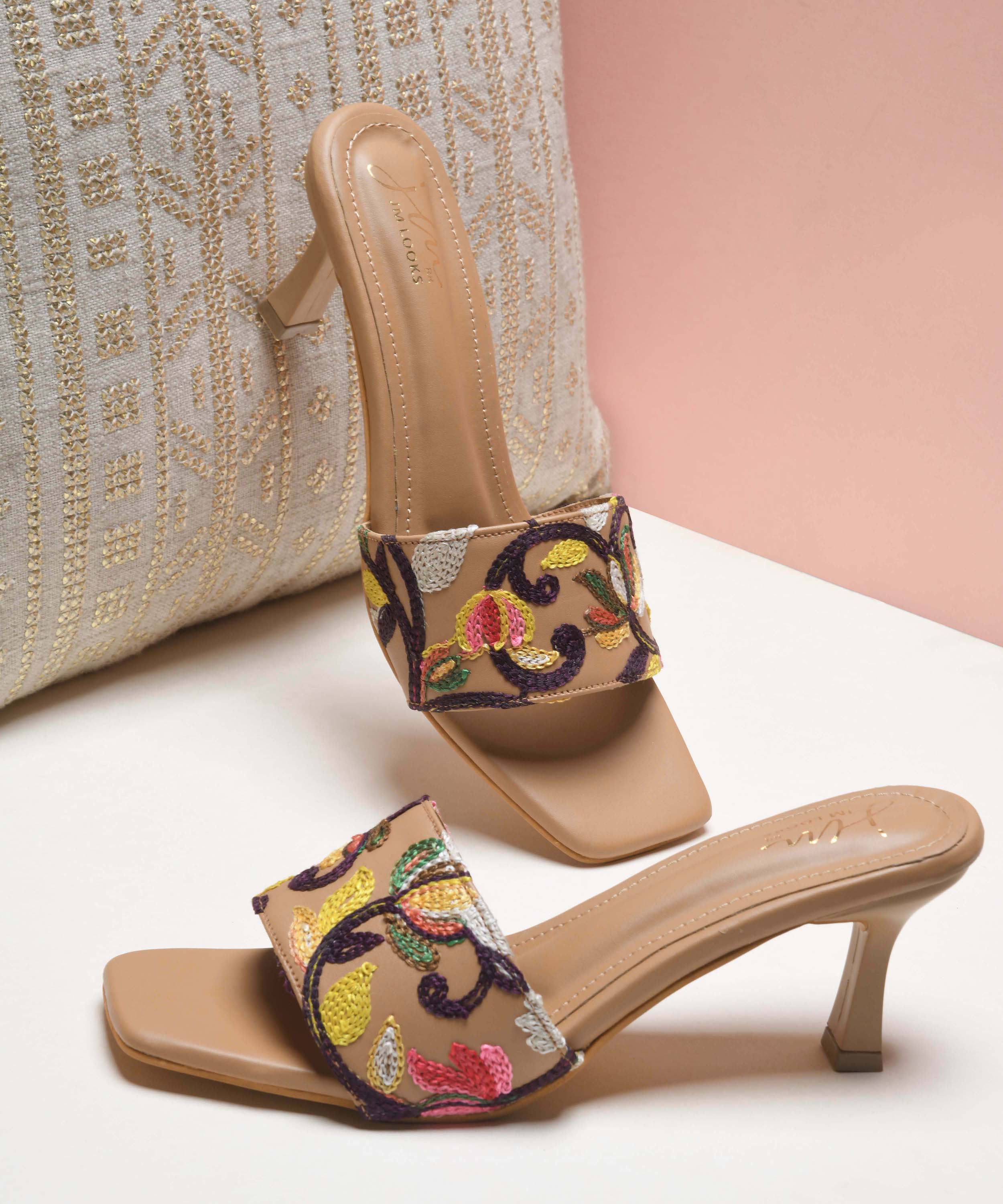 Slip-On Heels with Square Toe and Open Back
