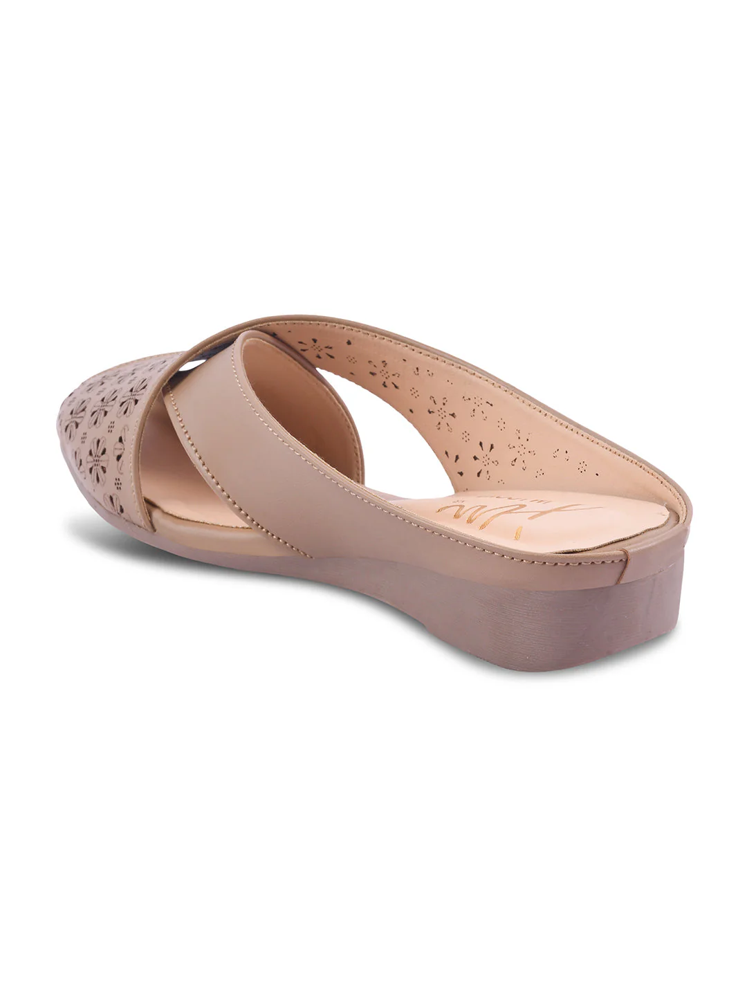 JM Looks Women's Laser-Cut Cross Strap Mules - Image 12