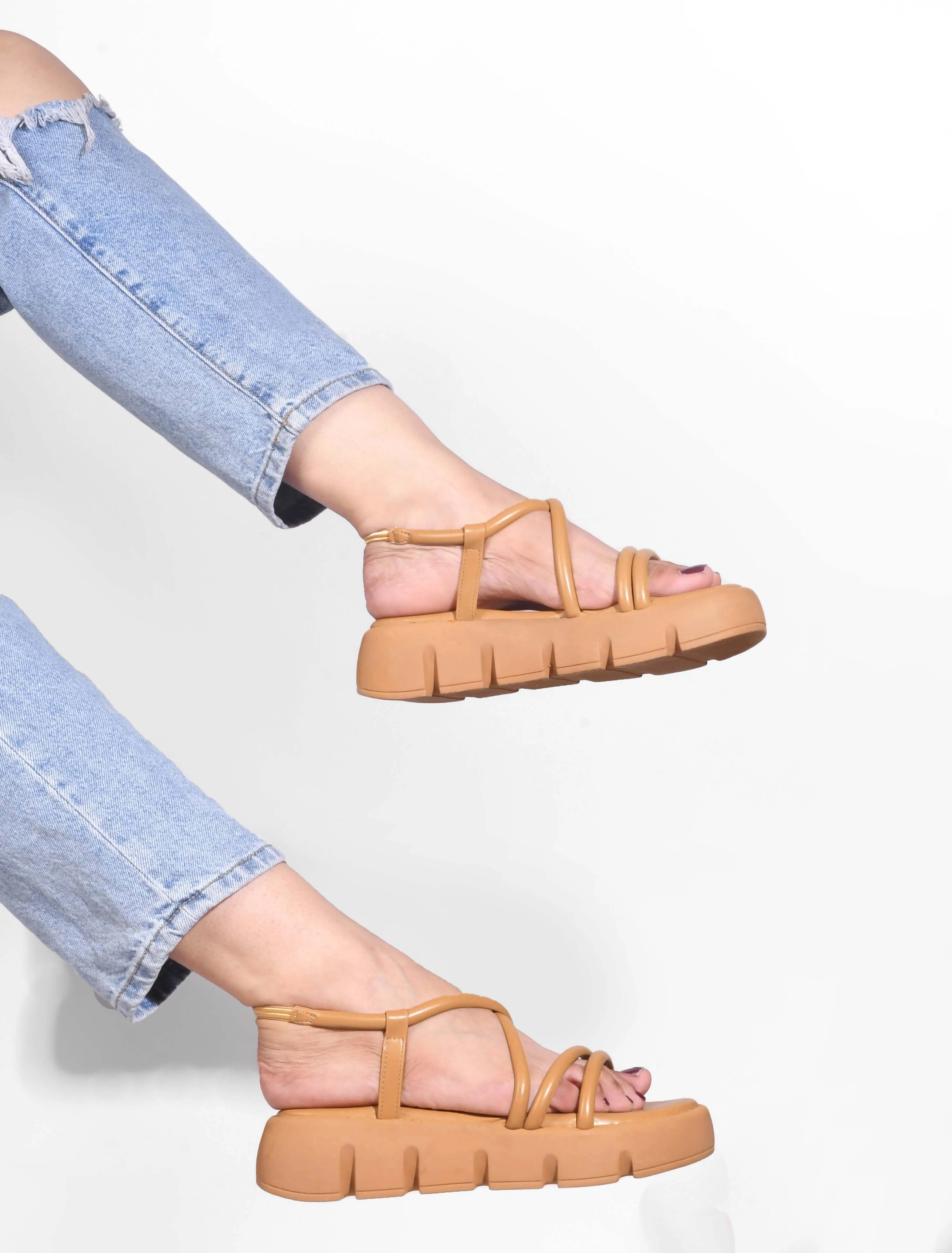 JM Looks Strappy Platform Sandals - Image 4