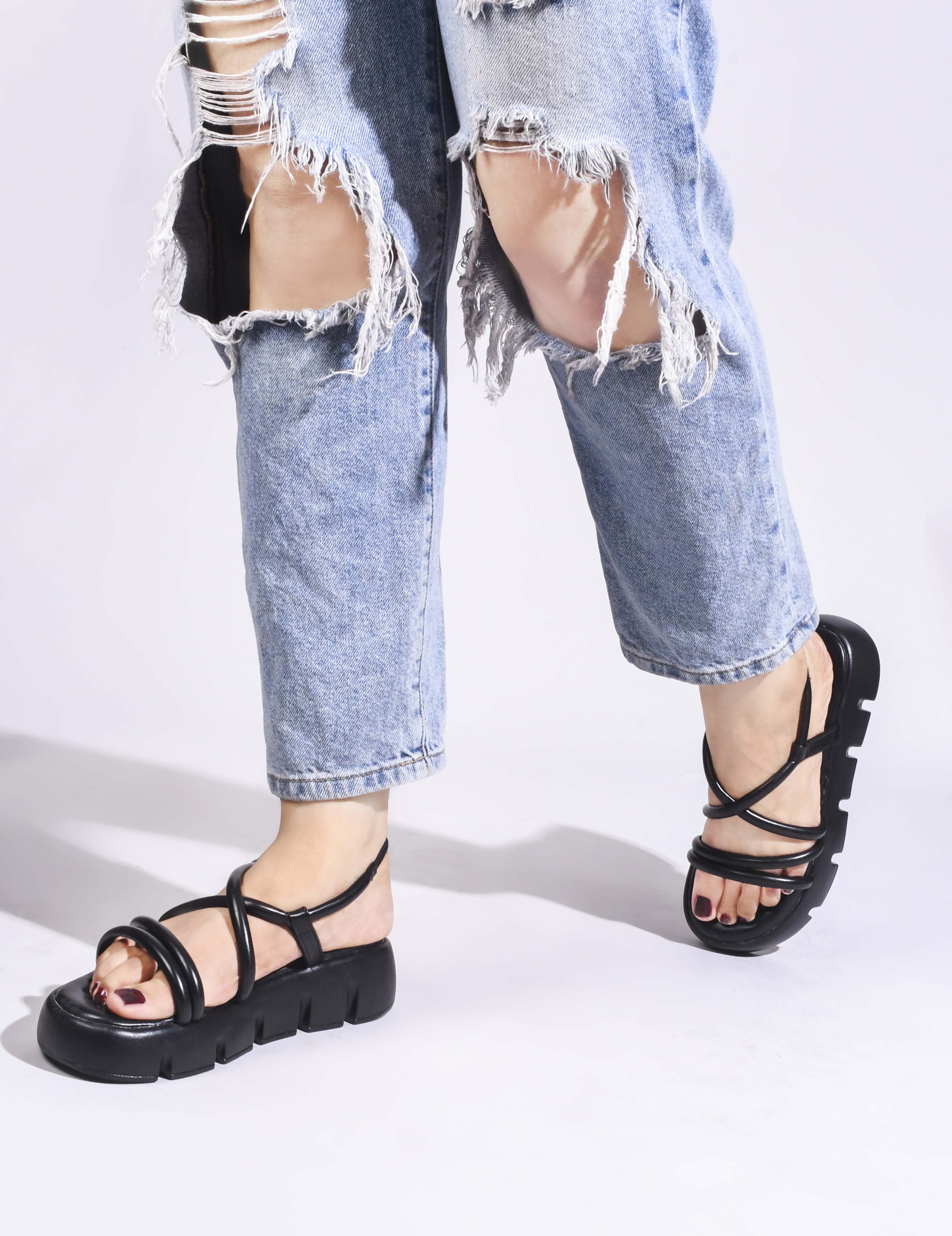 JM Looks Strappy Platform Sandals - Image 8