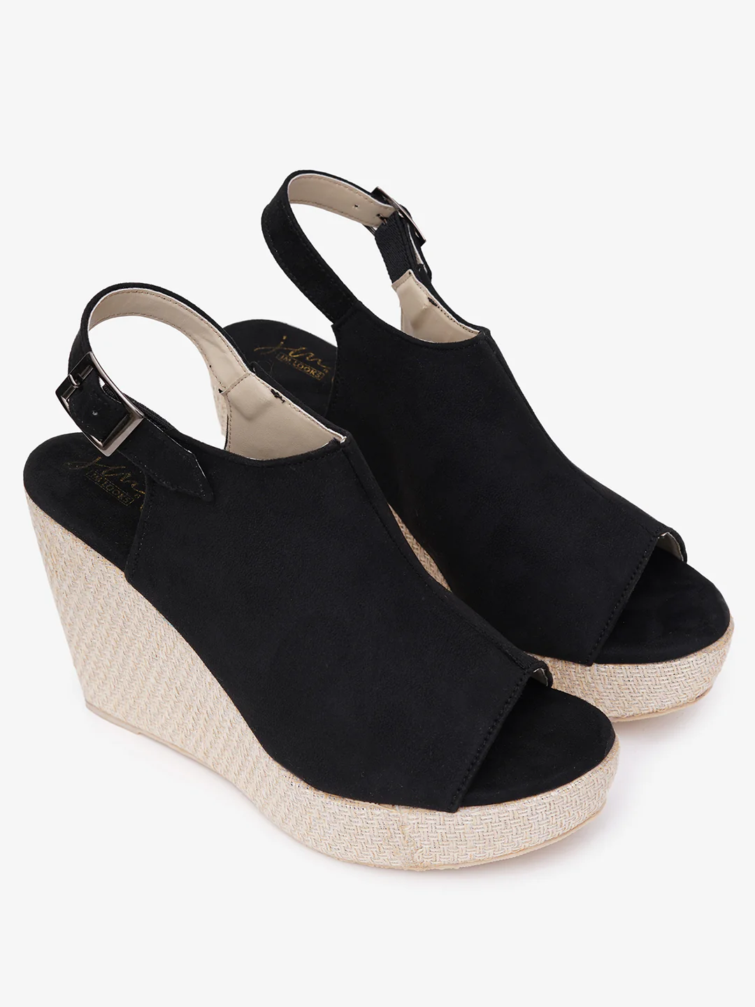 Slip-On Style Wedge Sandals with Buckle Closure and Comfort Fit - Image 5