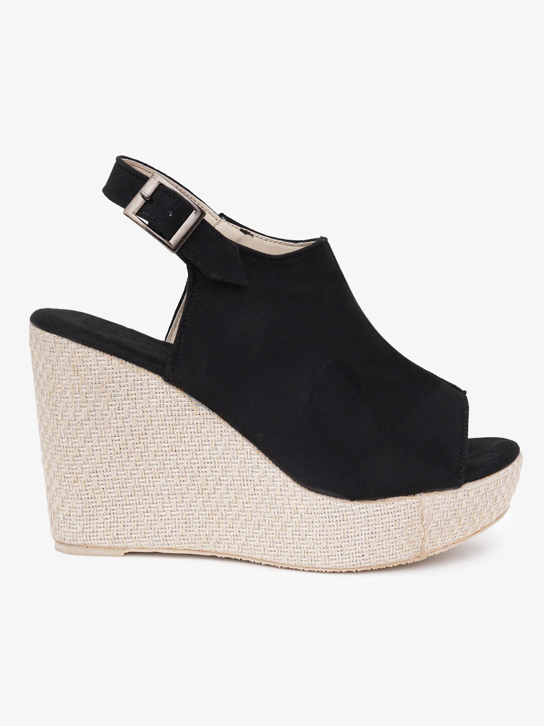 Slip-On Style Wedge Sandals with Buckle Closure and Comfort Fit - Image 6