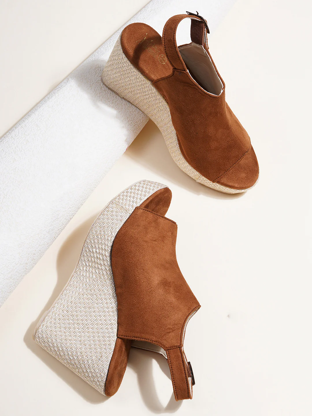 Slip-On Style Wedge Sandals with Buckle Closure and Comfort Fit - Image 7