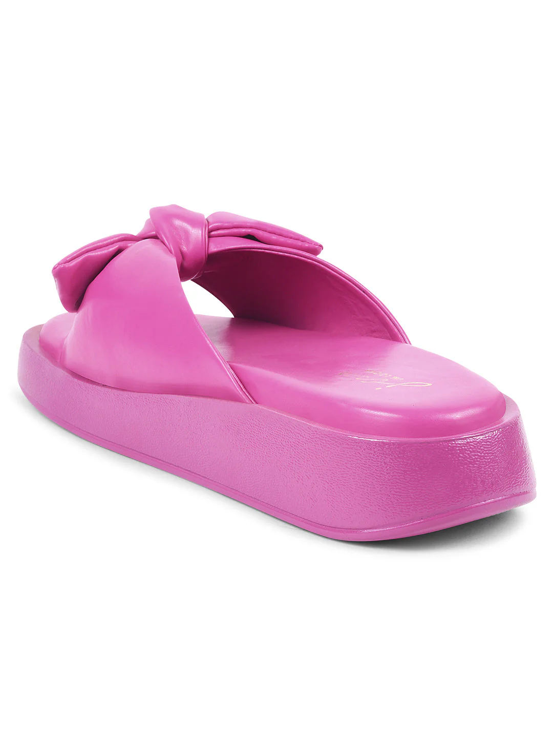 JM Looks Women's Bow Detail Platform Slides - Image 18