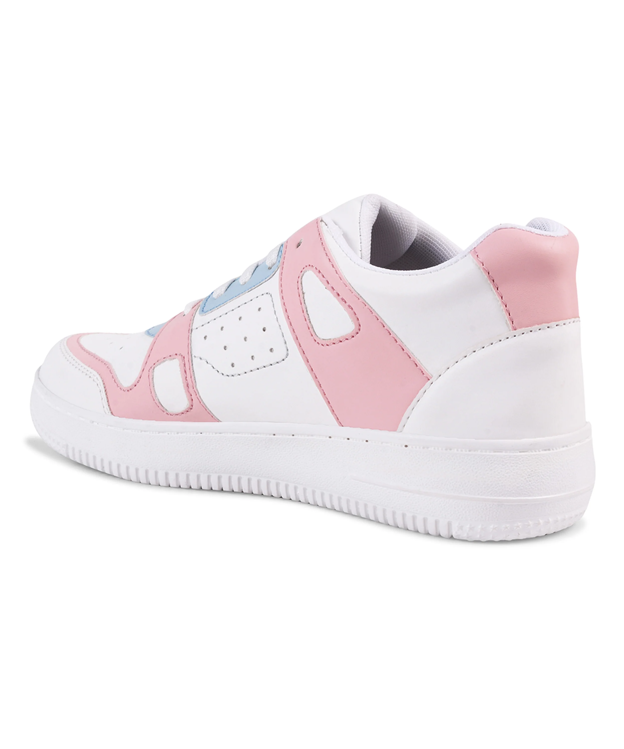 Sneakers with Dual-Tone Pastel Panels & Cushioned Sole - Image 11