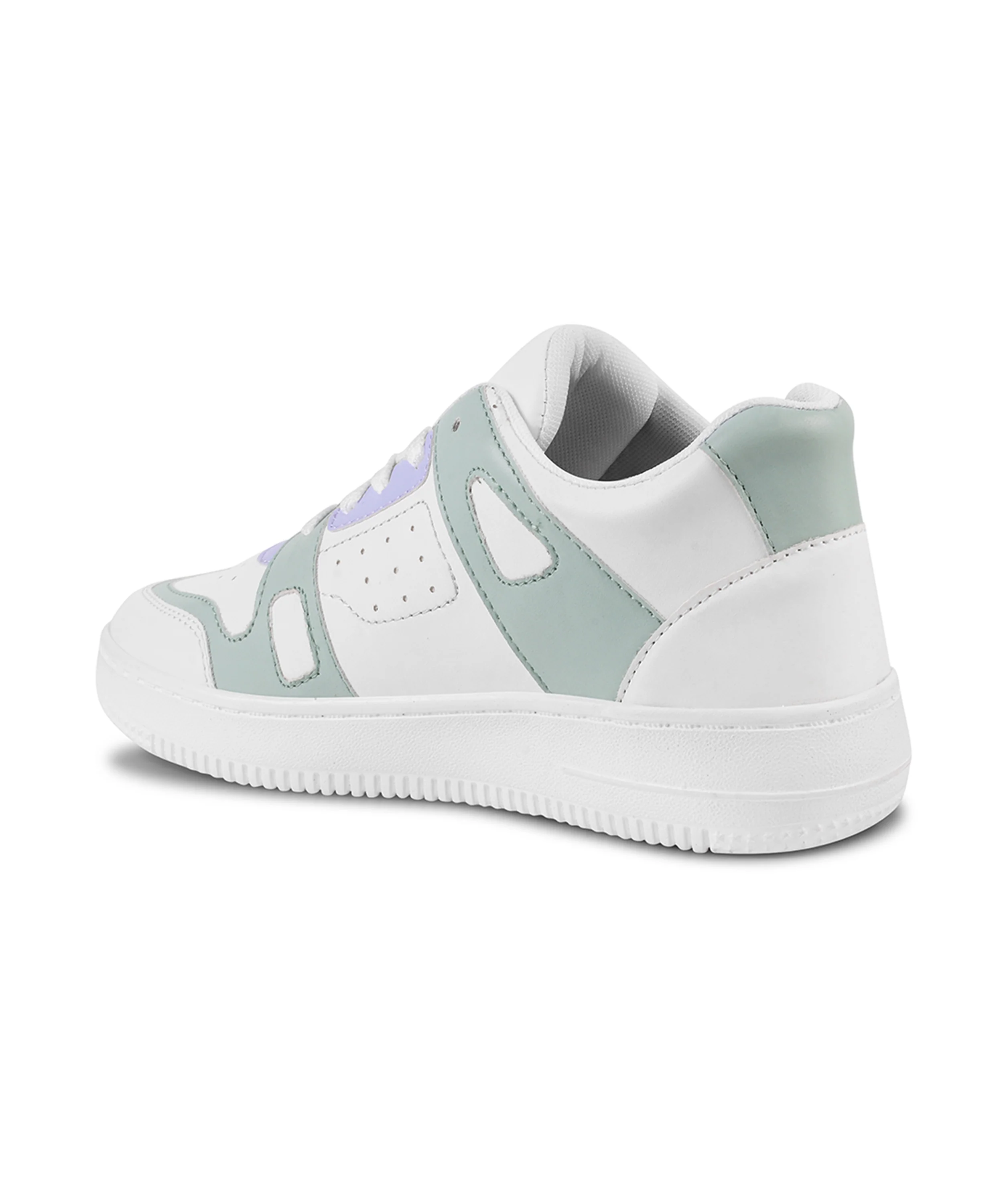 Sneakers with Dual-Tone Pastel Panels & Cushioned Sole - Image 5