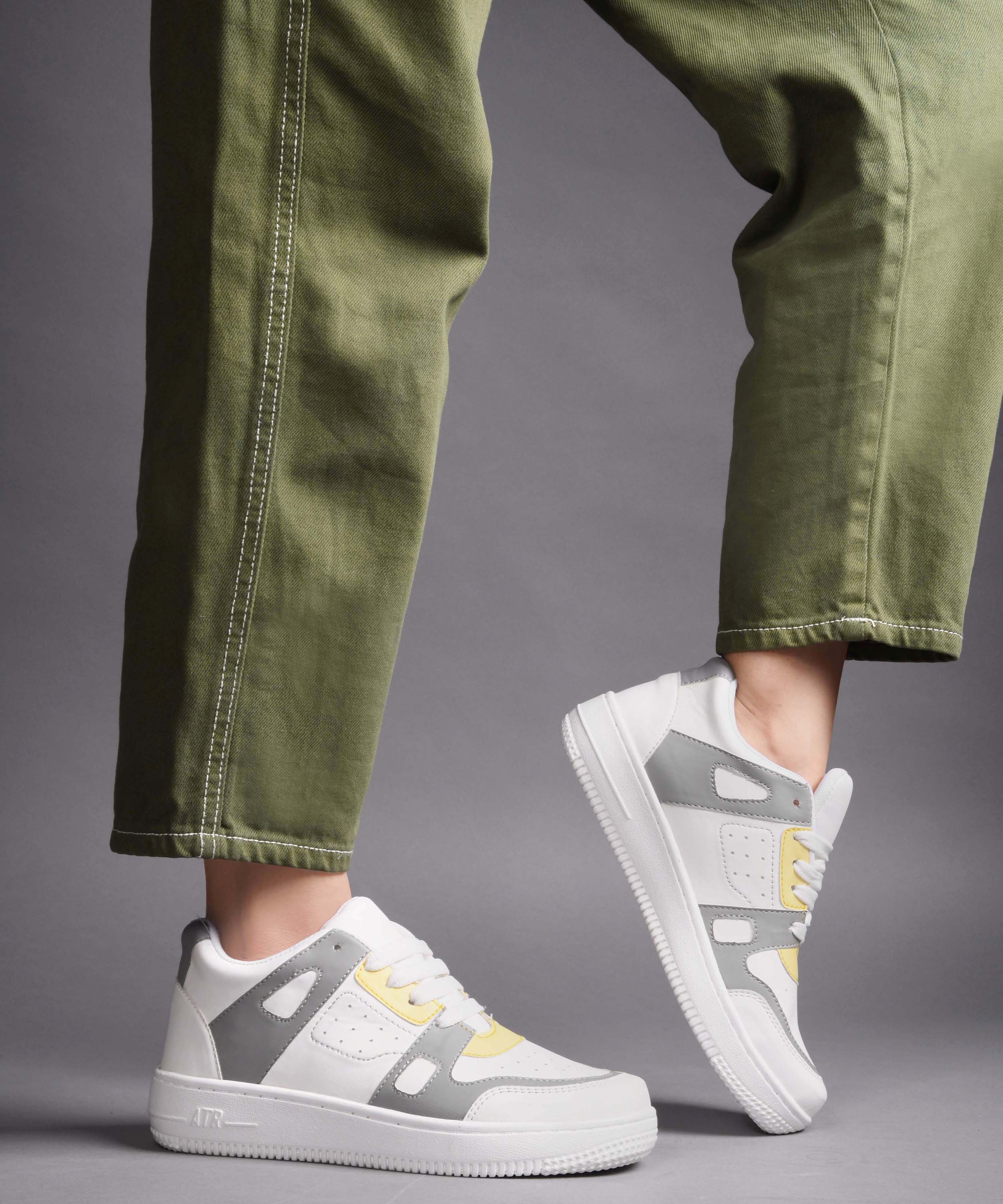 Sneakers with Dual-Tone Pastel Panels & Cushioned Sole - Image 6