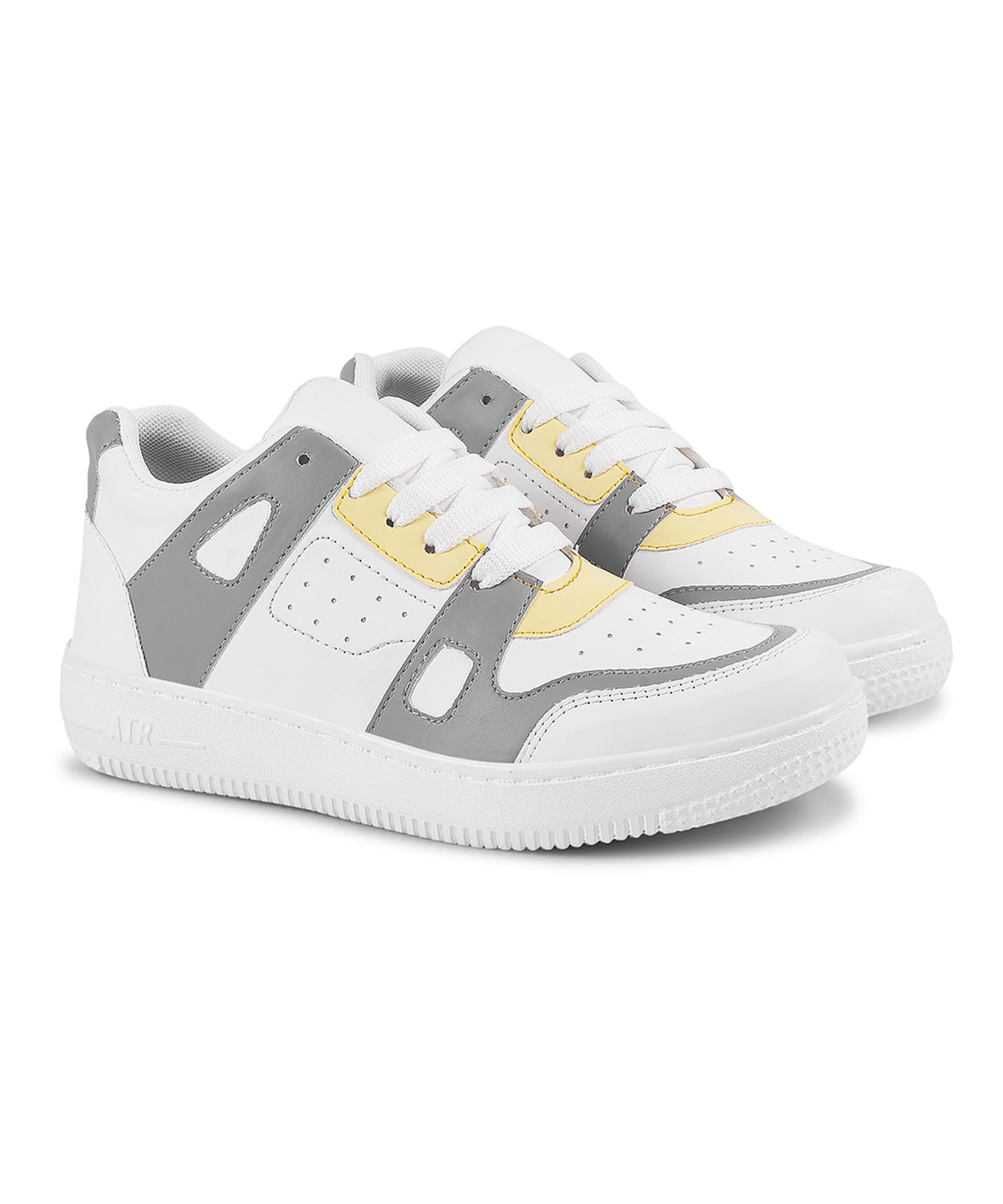 Sneakers with Dual-Tone Pastel Panels & Cushioned Sole - Image 7