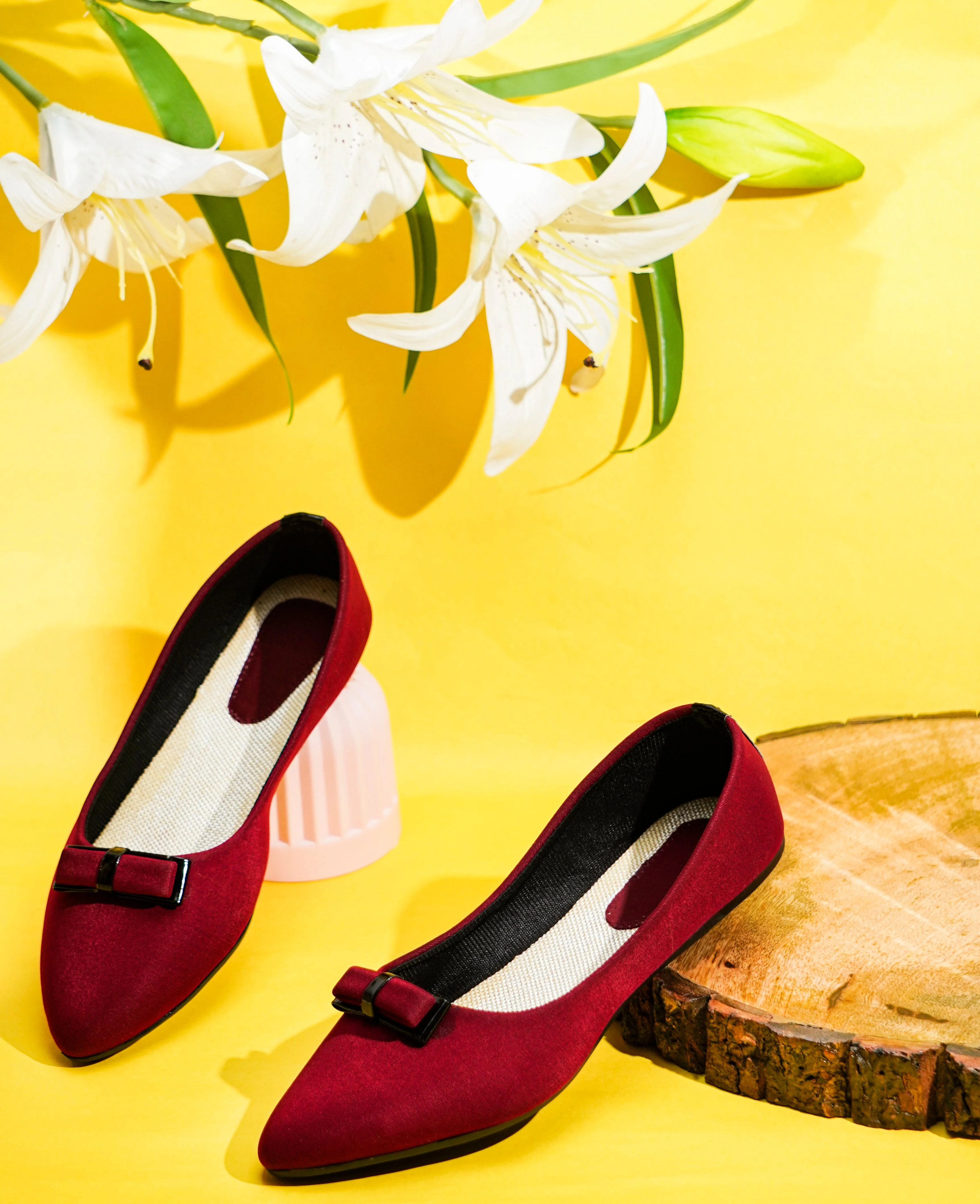 Jm Looks Classic Bow Detail Ballerina Flats for Women & Girls - Image 6