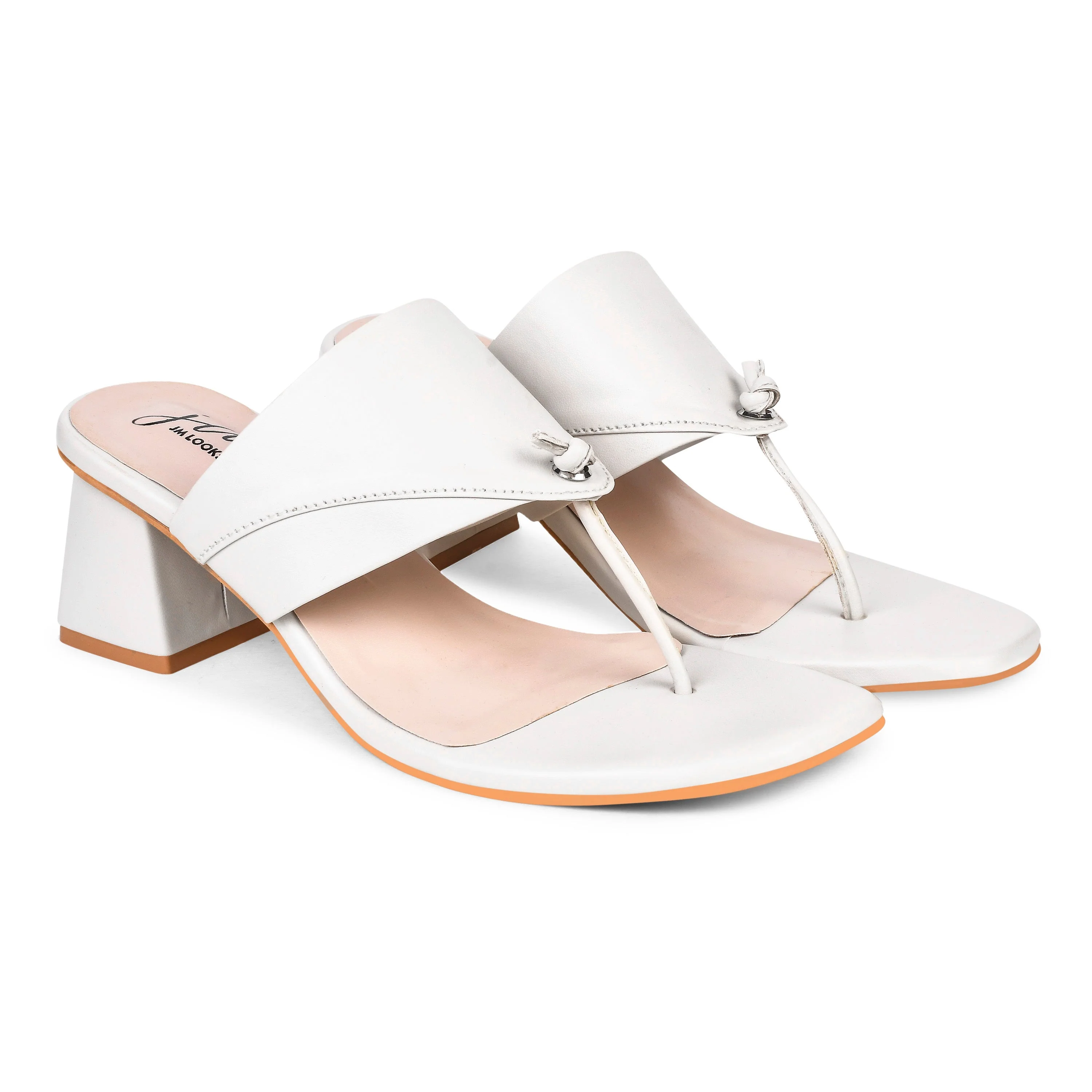Jm Looks Minimal Toe-Loop Block Heel Sandals for Women - Image 11