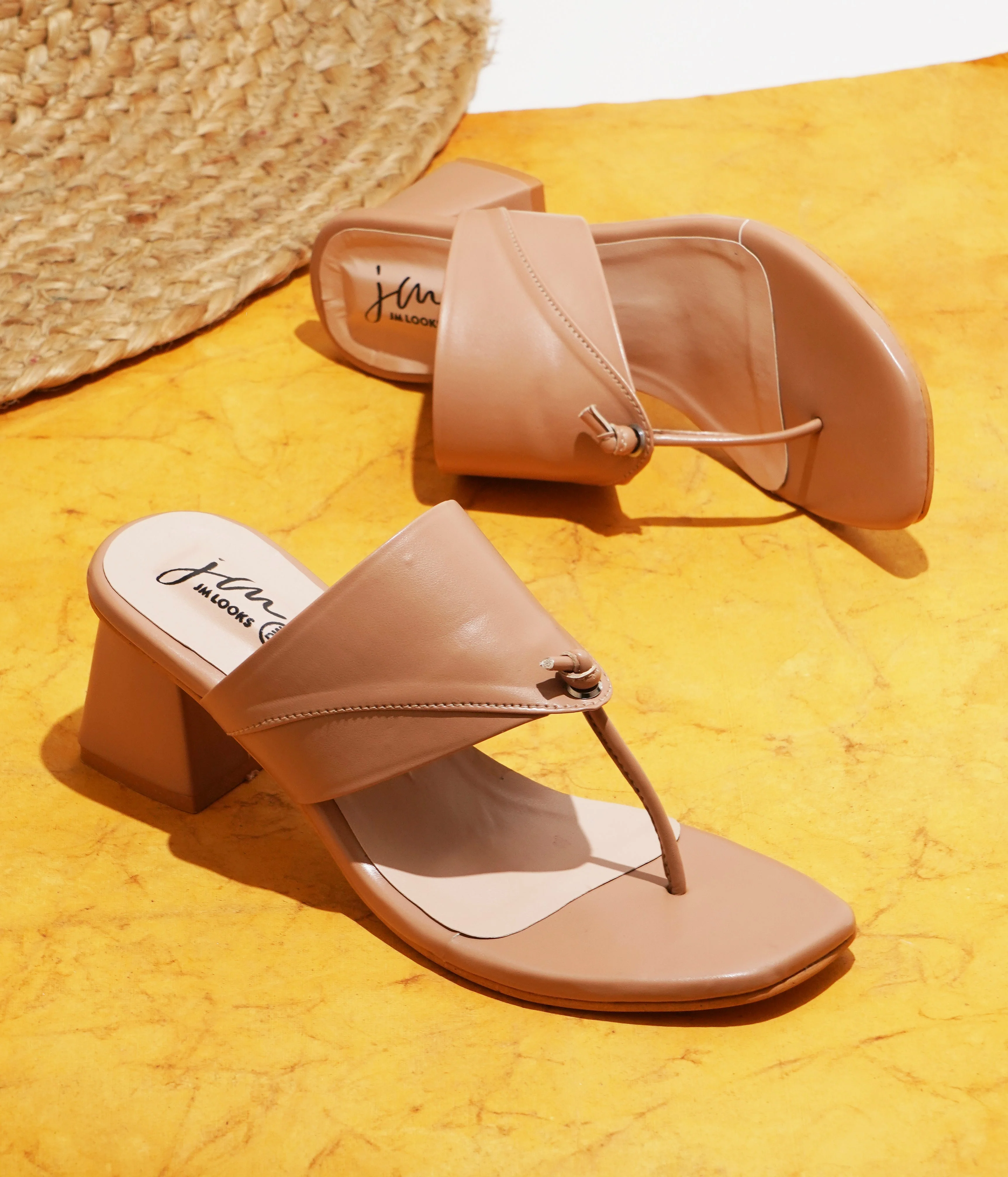 Jm Looks Minimal Toe-Loop Block Heel Sandals for Women - Image 13