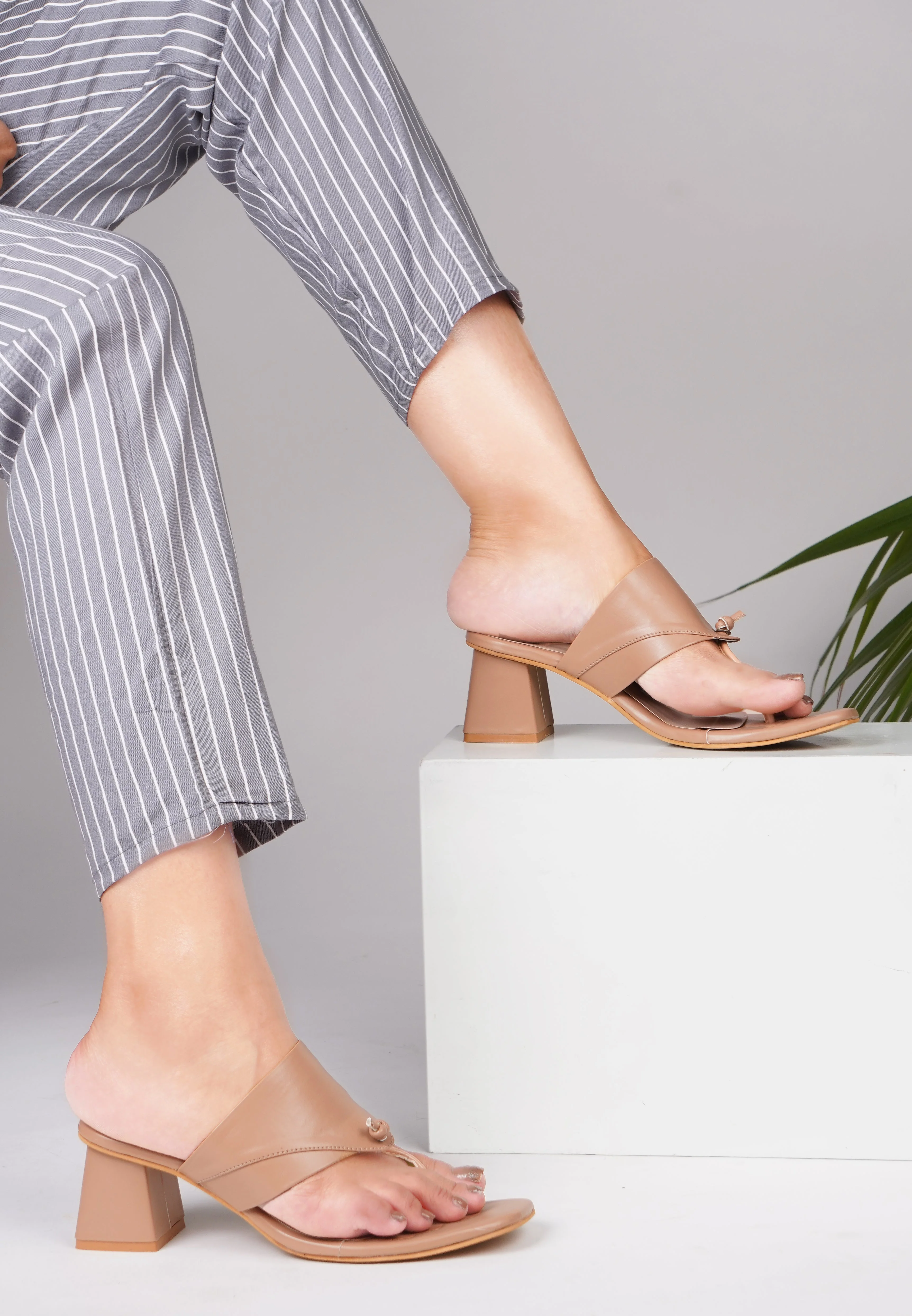 Jm Looks Minimal Toe-Loop Block Heel Sandals for Women - Image 15