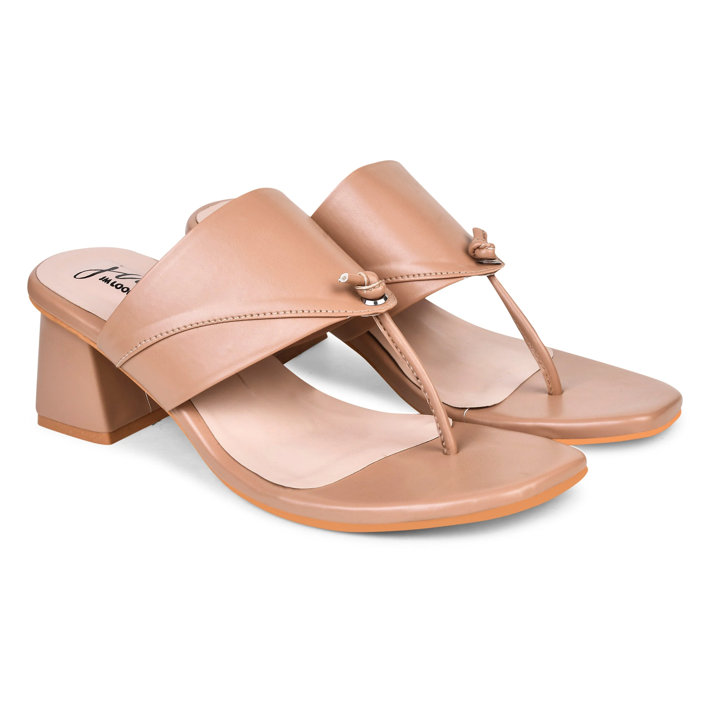Jm Looks Minimal Toe-Loop Block Heel Sandals for Women - Image 17