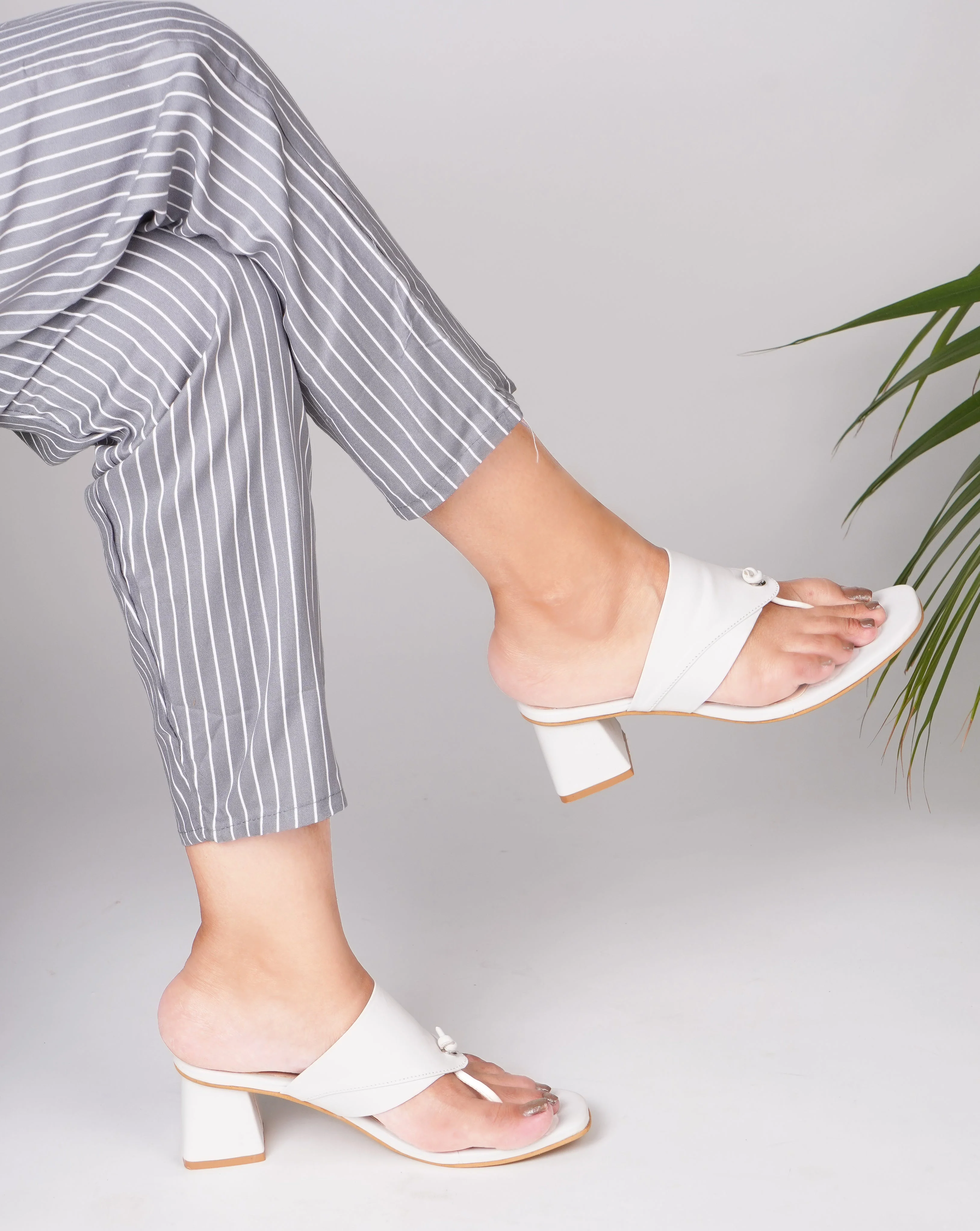 Jm Looks Minimal Toe-Loop Block Heel Sandals for Women - Image 8