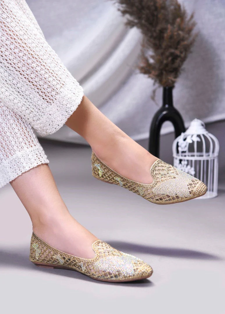 JM Looks Women's Embellished Mesh Slip-on Flats - Image 10