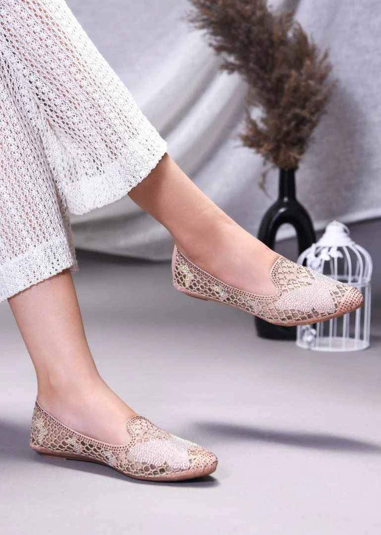 JM Looks Women's Embellished Mesh Slip-on Flats - Image 15