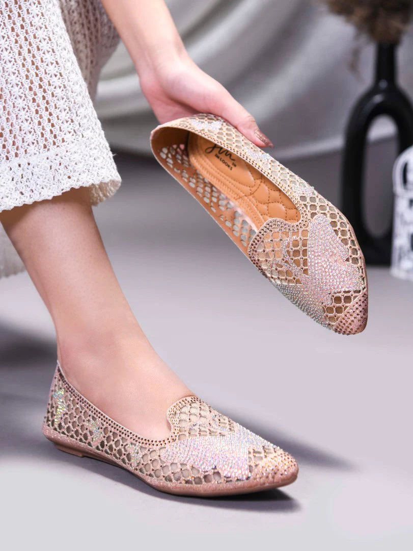 JM Looks Women's Embellished Mesh Slip-on Flats - Image 16
