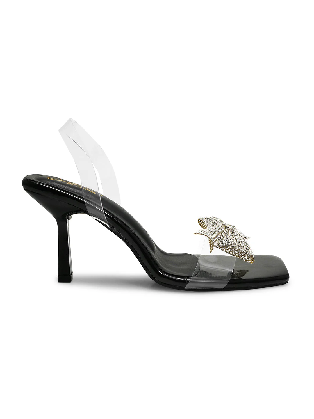 Stellar Sparkle Transparent Bow Heels - Image 6