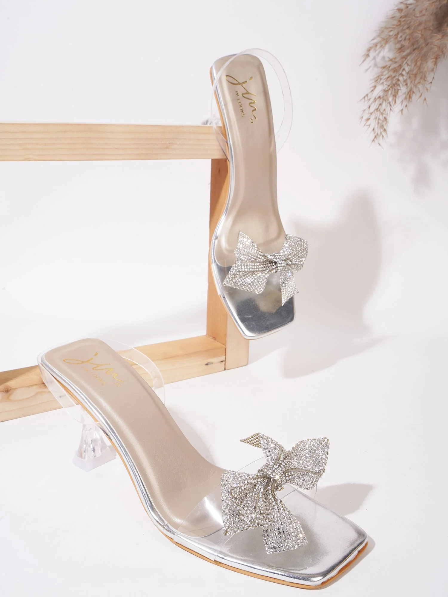 Stellar Sparkle Transparent Bow Heels - Image 7
