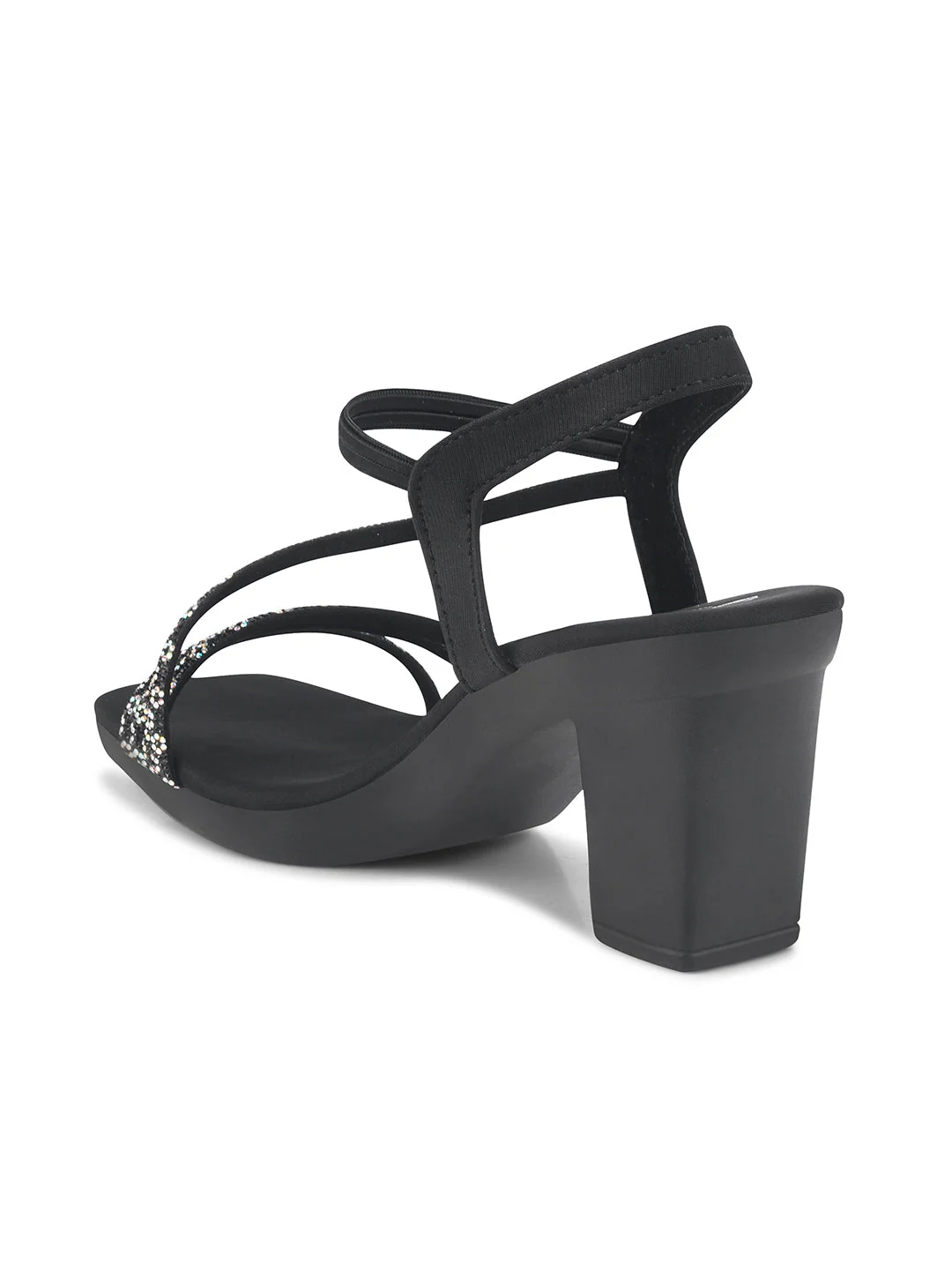 Jm Looks Shimmering Strappy Block Heels - Image 18