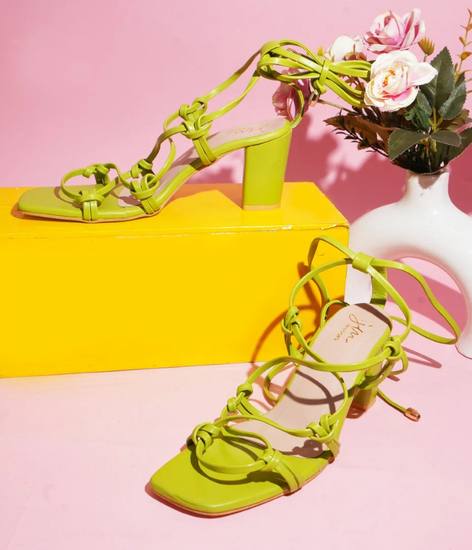 Jm Looks Women's Lace-Up Gladiator Heels - Image 8