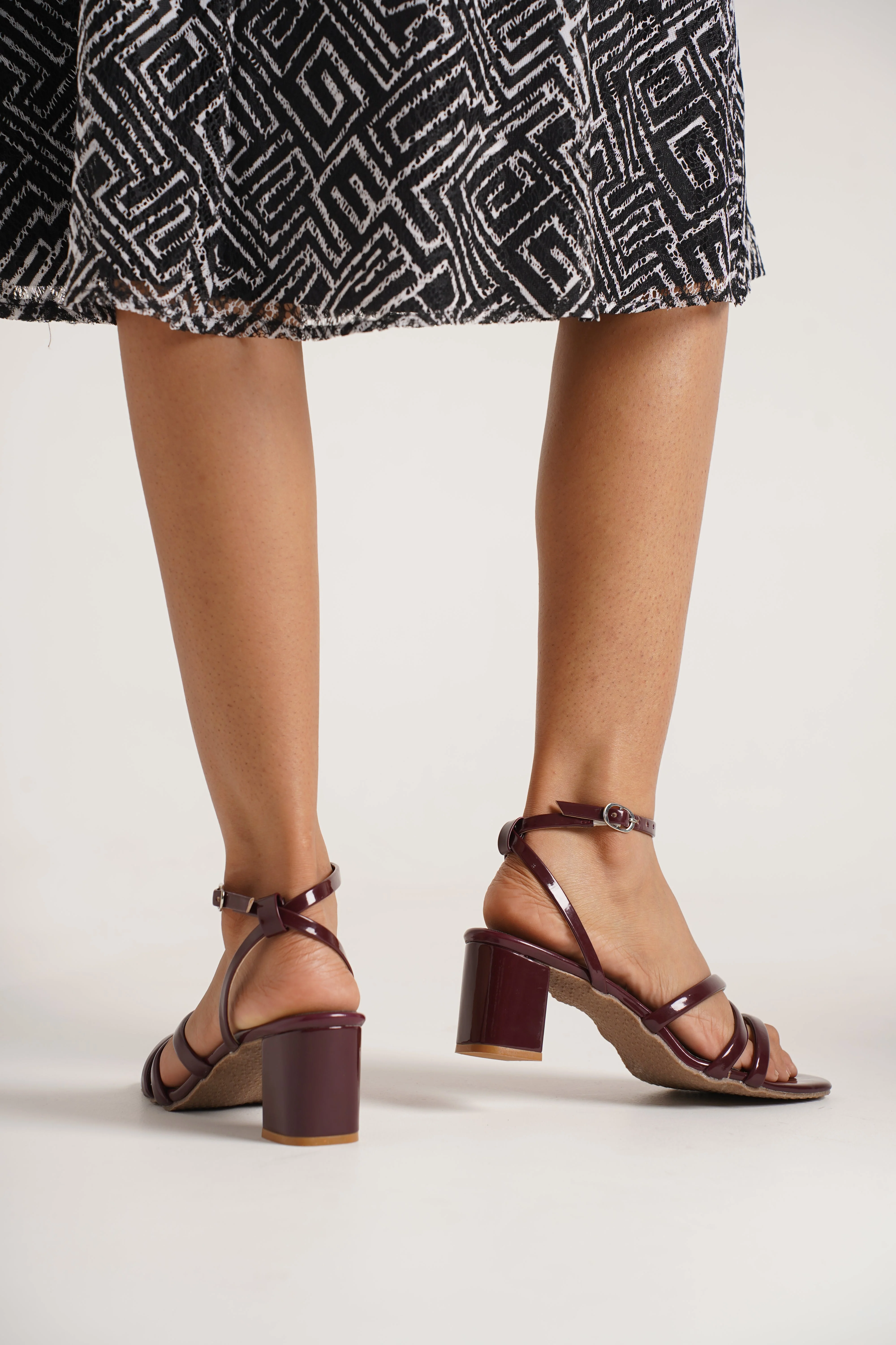 Jm Looks Strappy Block Heel Sandals for Women & Girls - Image 17