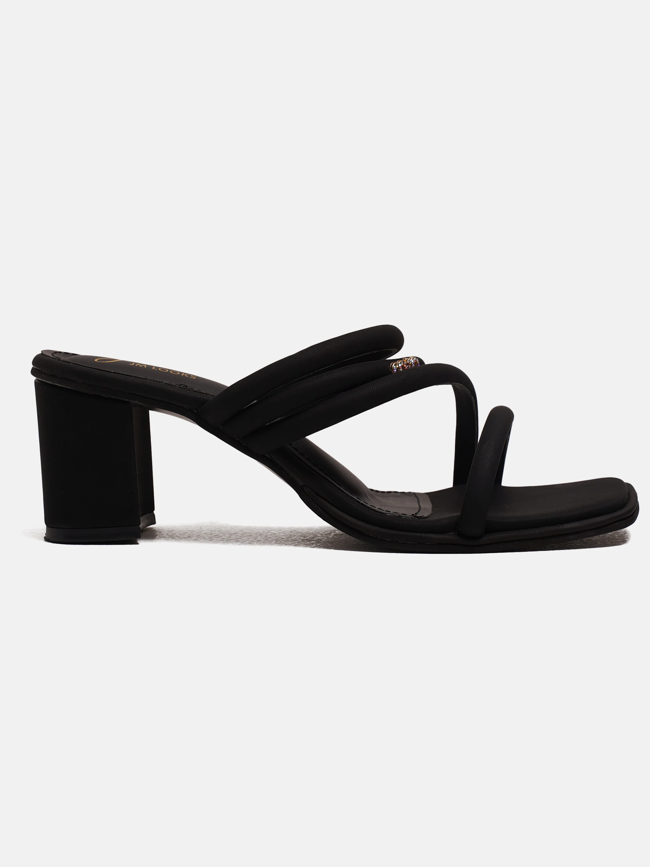 Strappy Block Heel Slides with Cushioned Sole - Image 12