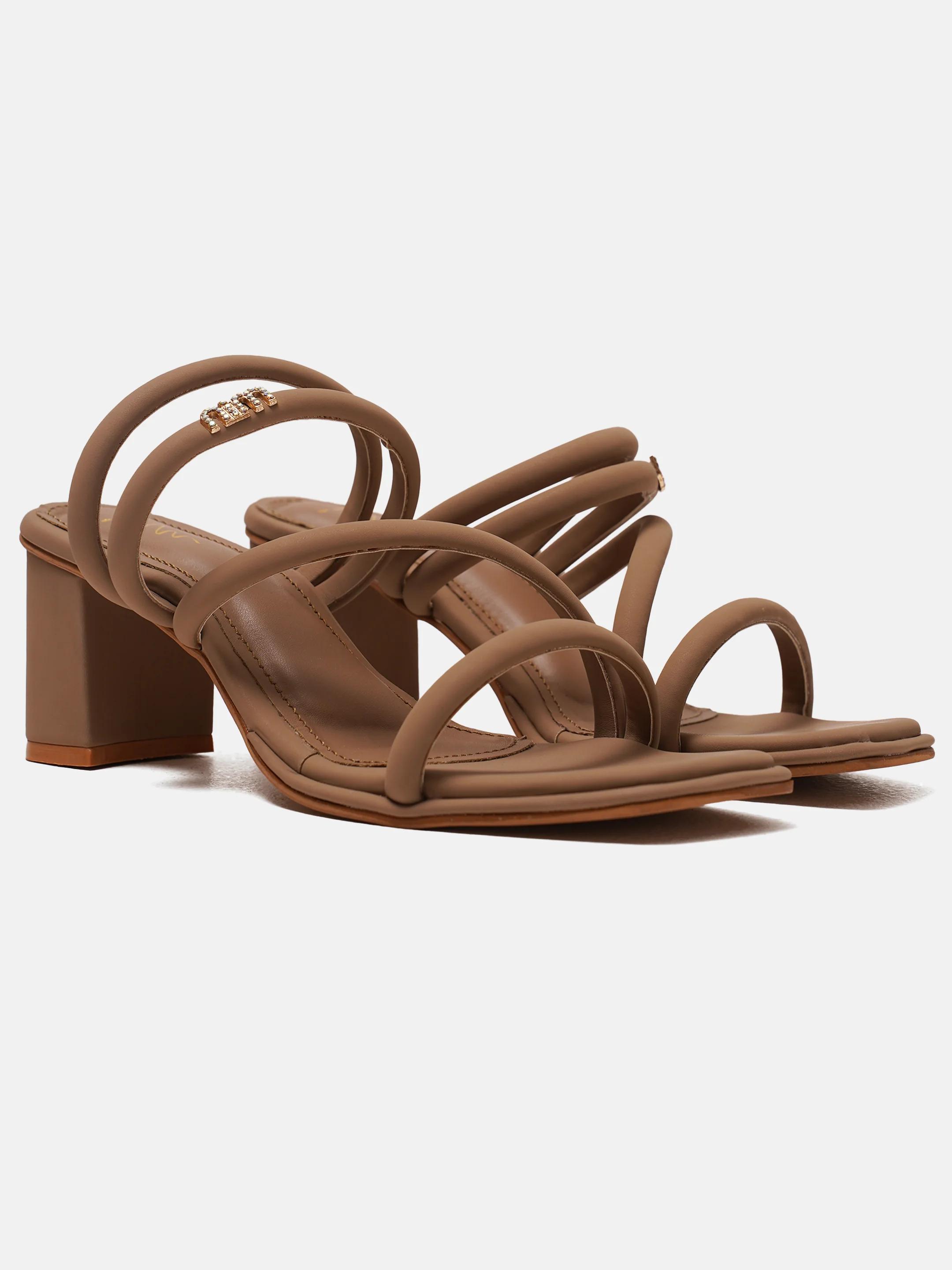 Strappy Block Heel Slides with Cushioned Sole - Image 6