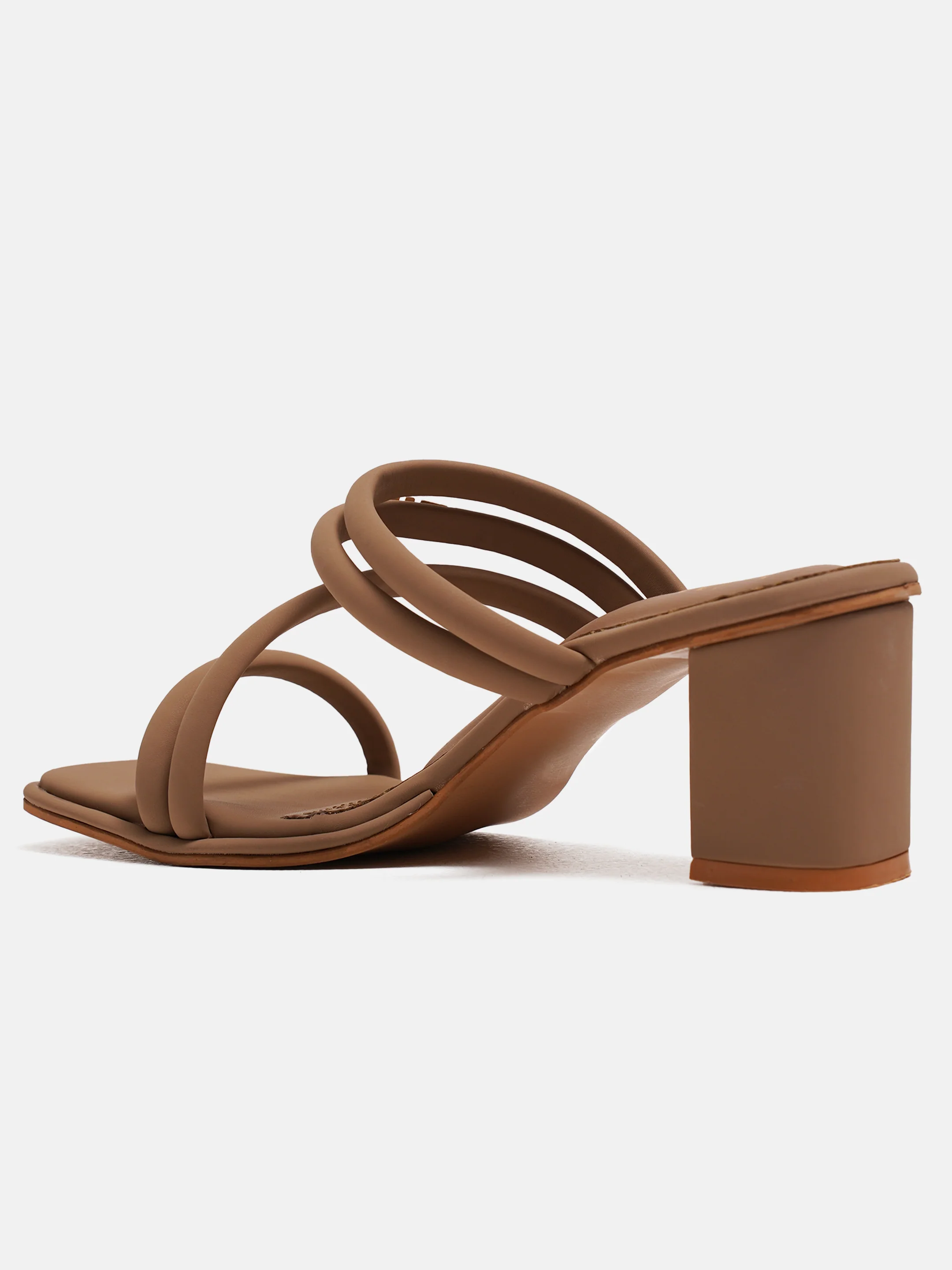 Strappy Block Heel Slides with Cushioned Sole - Image 7