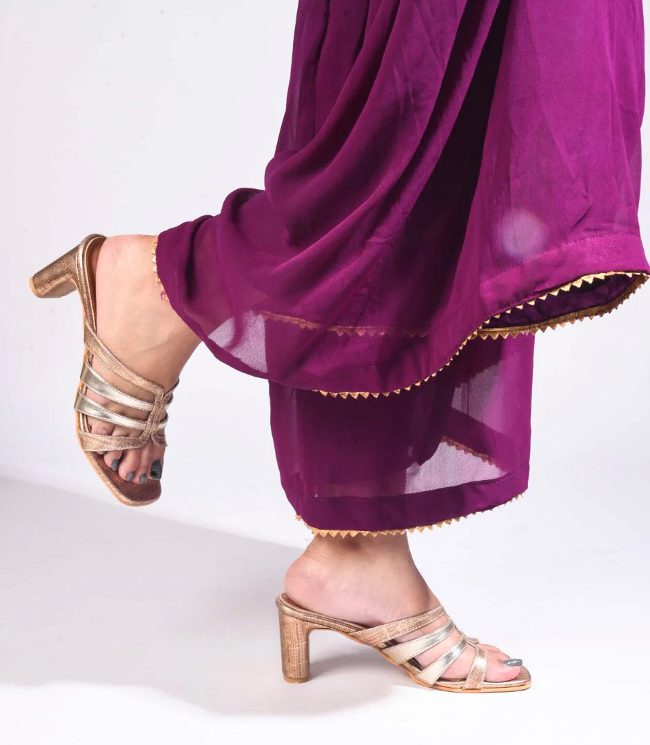 Jm Looks Glamorous Strappy Block Heel Mules for Women & Girls - Image 4