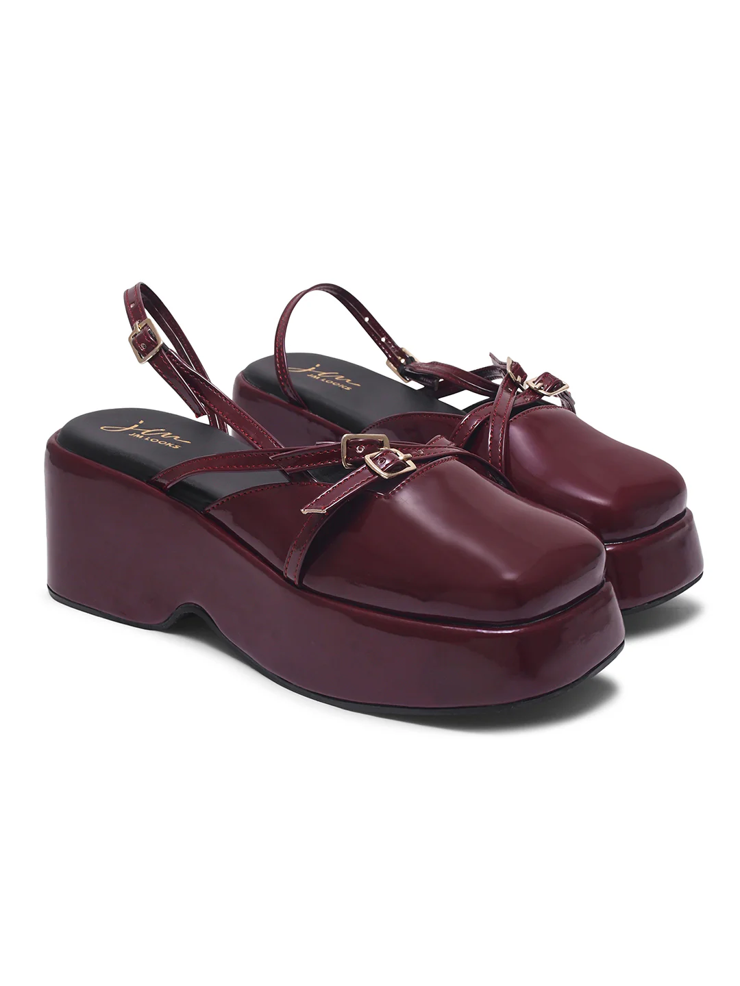 Strappy Buckle Platform Shoes - Image 11