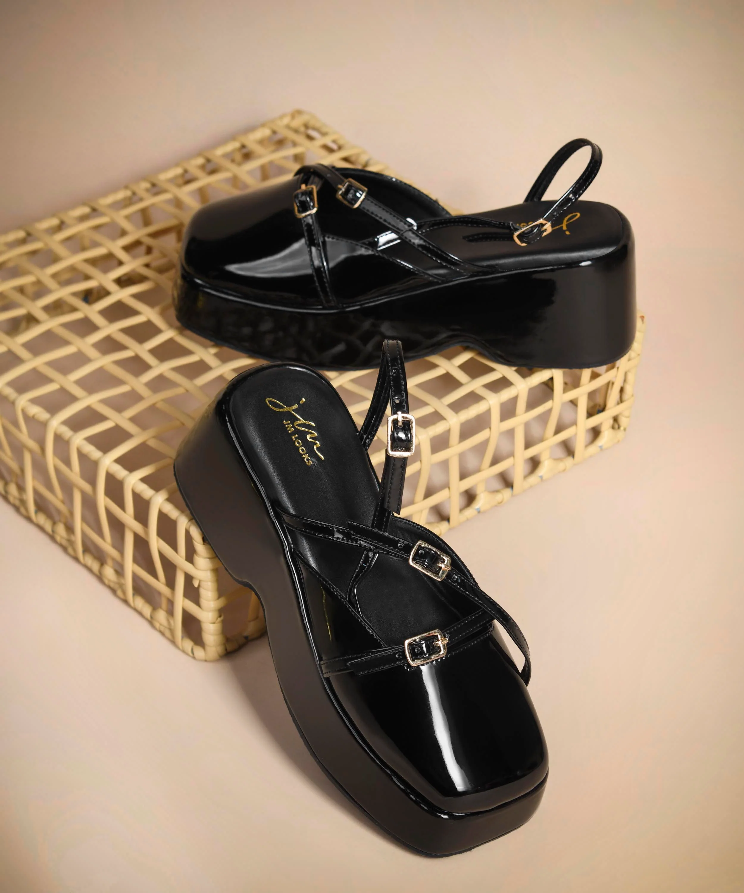 Strappy Buckle Platform Shoes - Image 4