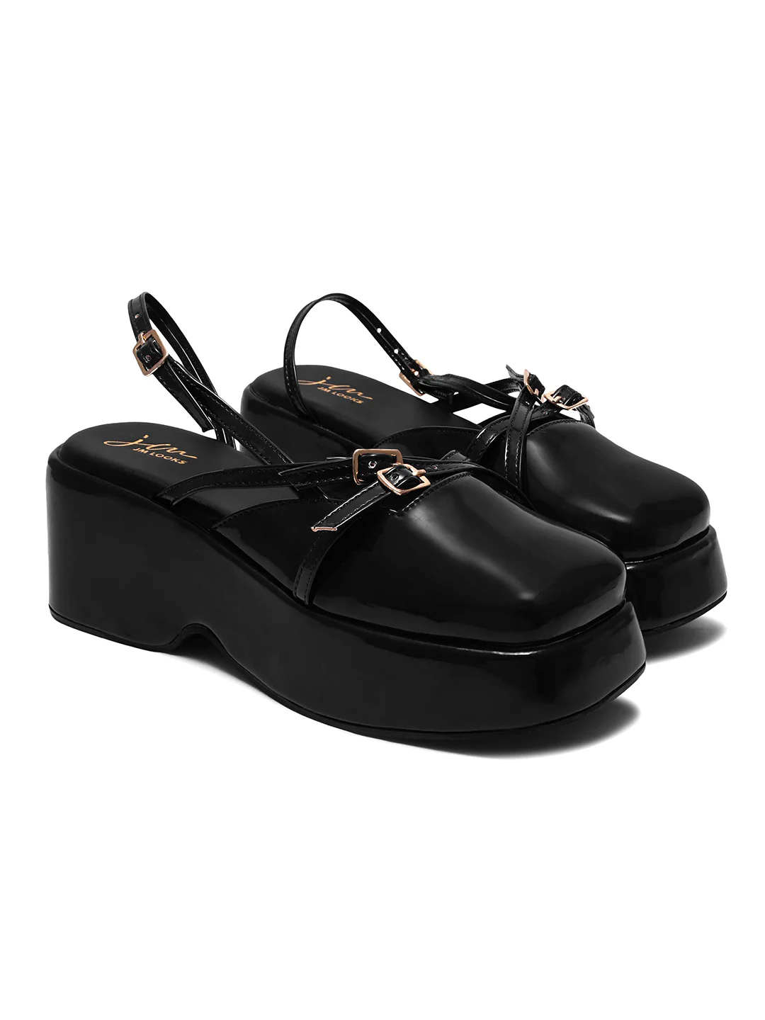 Strappy Buckle Platform Shoes - Image 5