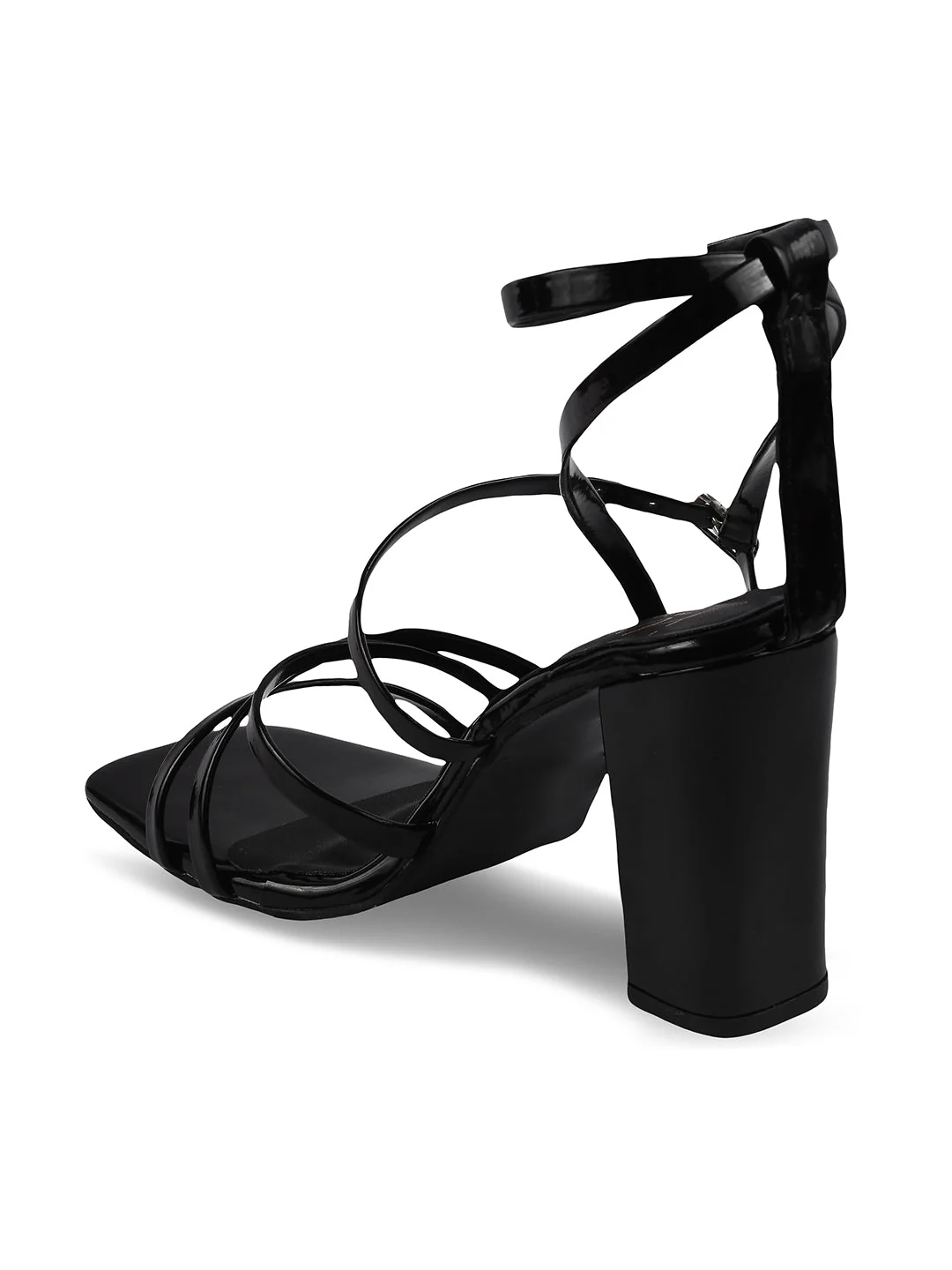 Strappy Chunky Heeled Sandals with Buckle Fastening - Image 10