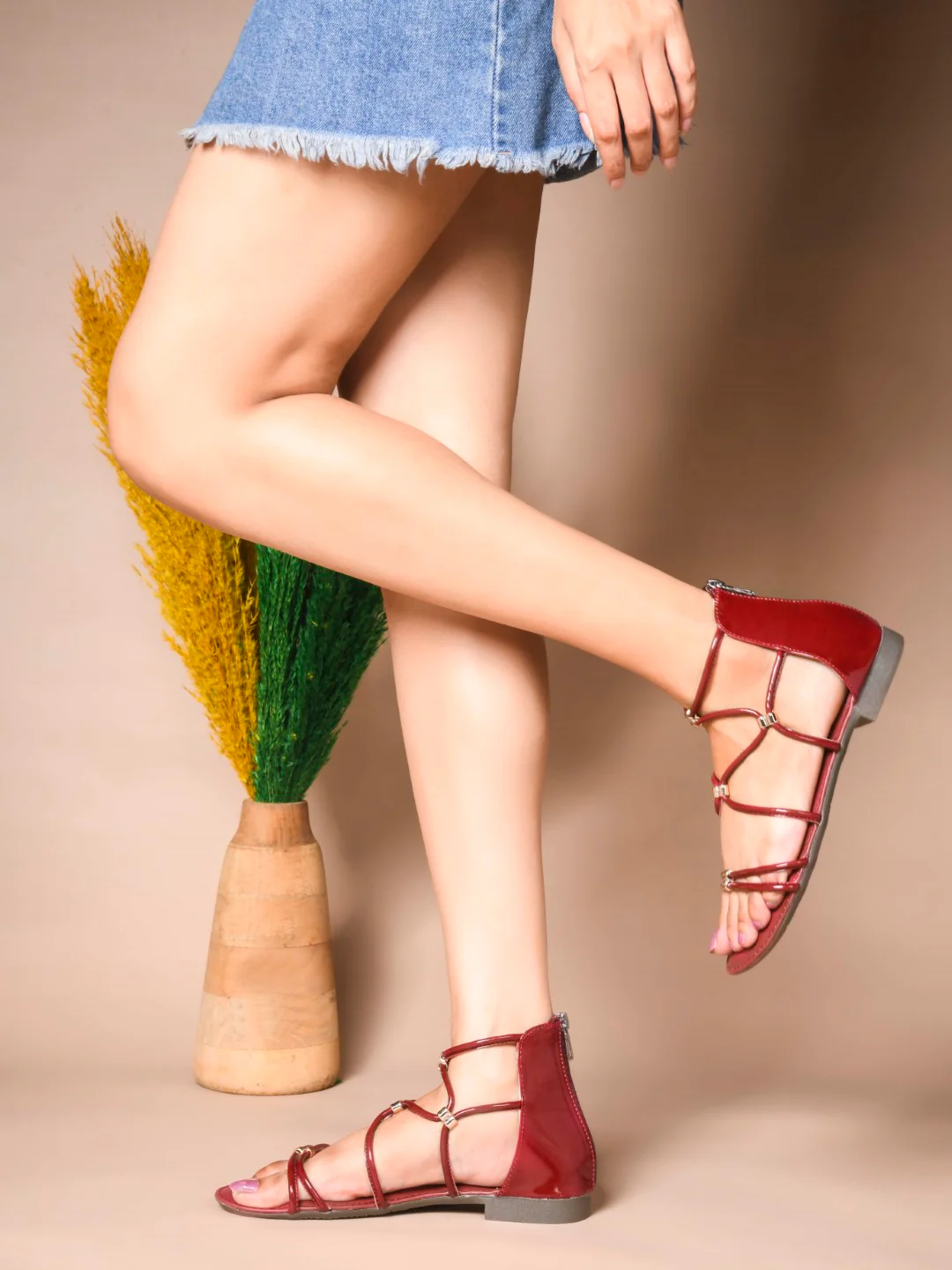 Strappy Gladiator Flat Sandals - Image 10